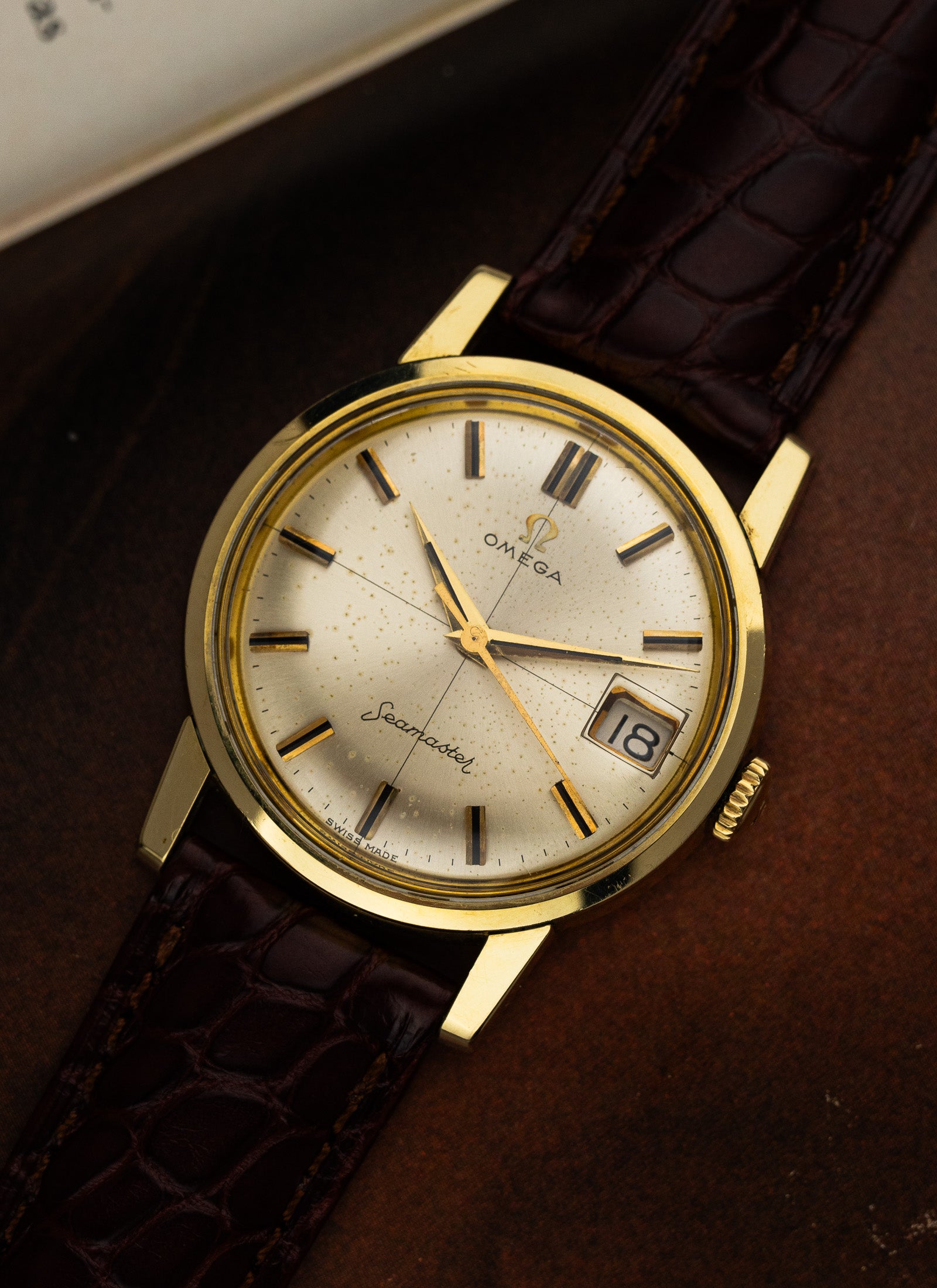 1962 Omega Seamaster Crosshair Gold Cap 14384-61 SC cal. 610 Serviced