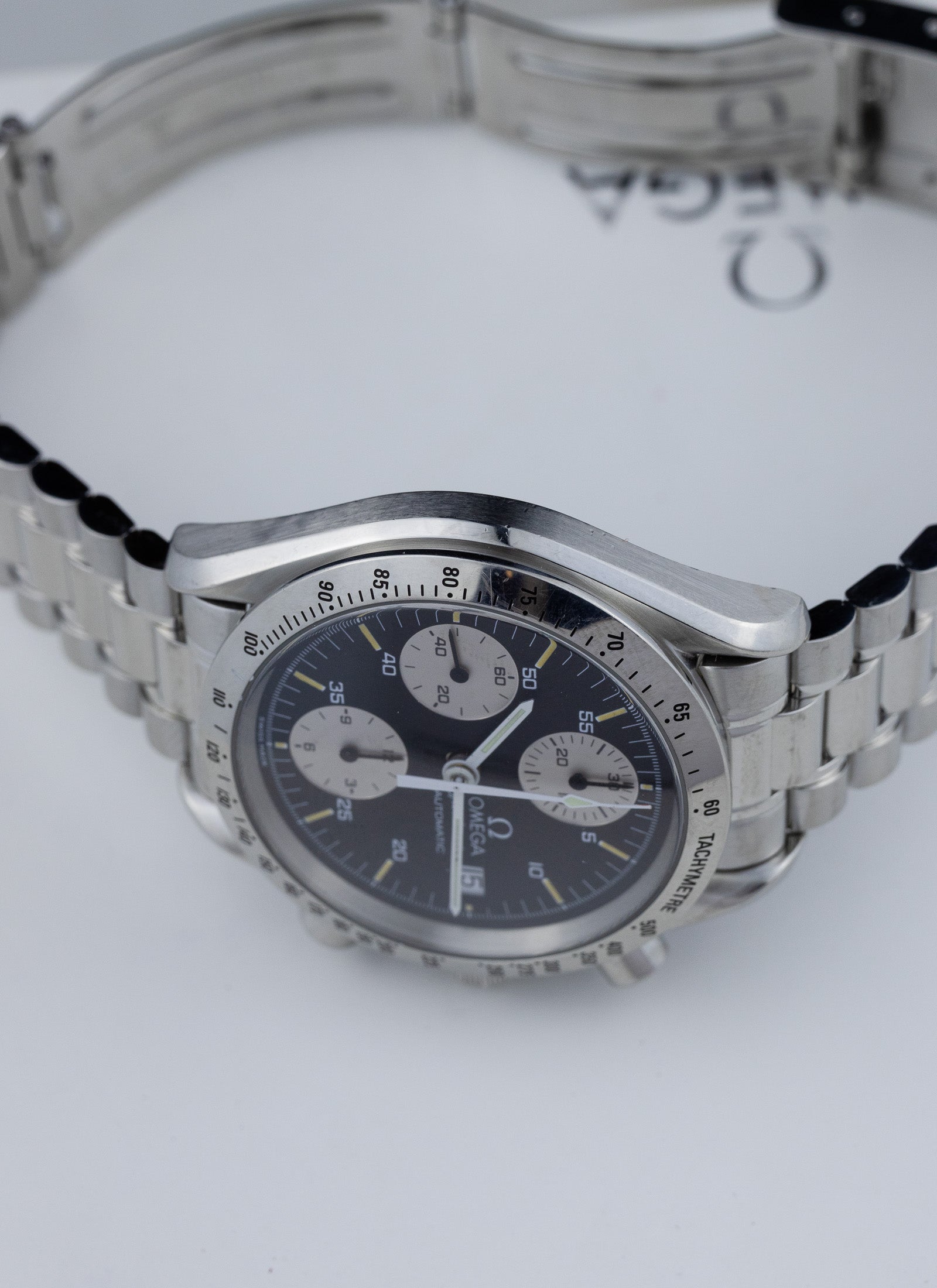 2000s Omega Speedmaster Date Reverse Panda 175.0043 cal. 1155 Box