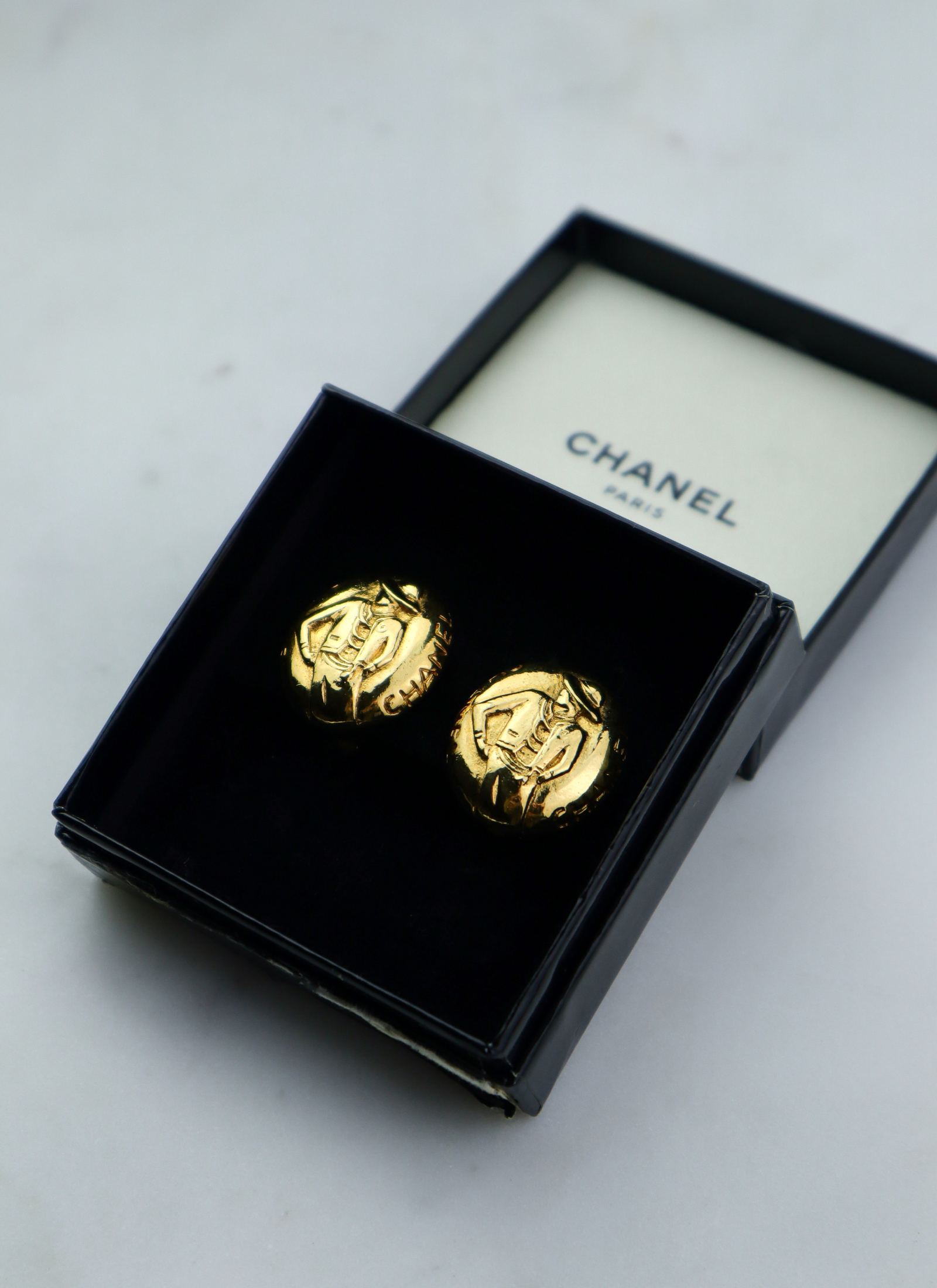Chanel - klipsy vintage "Coco Chanel portrait"