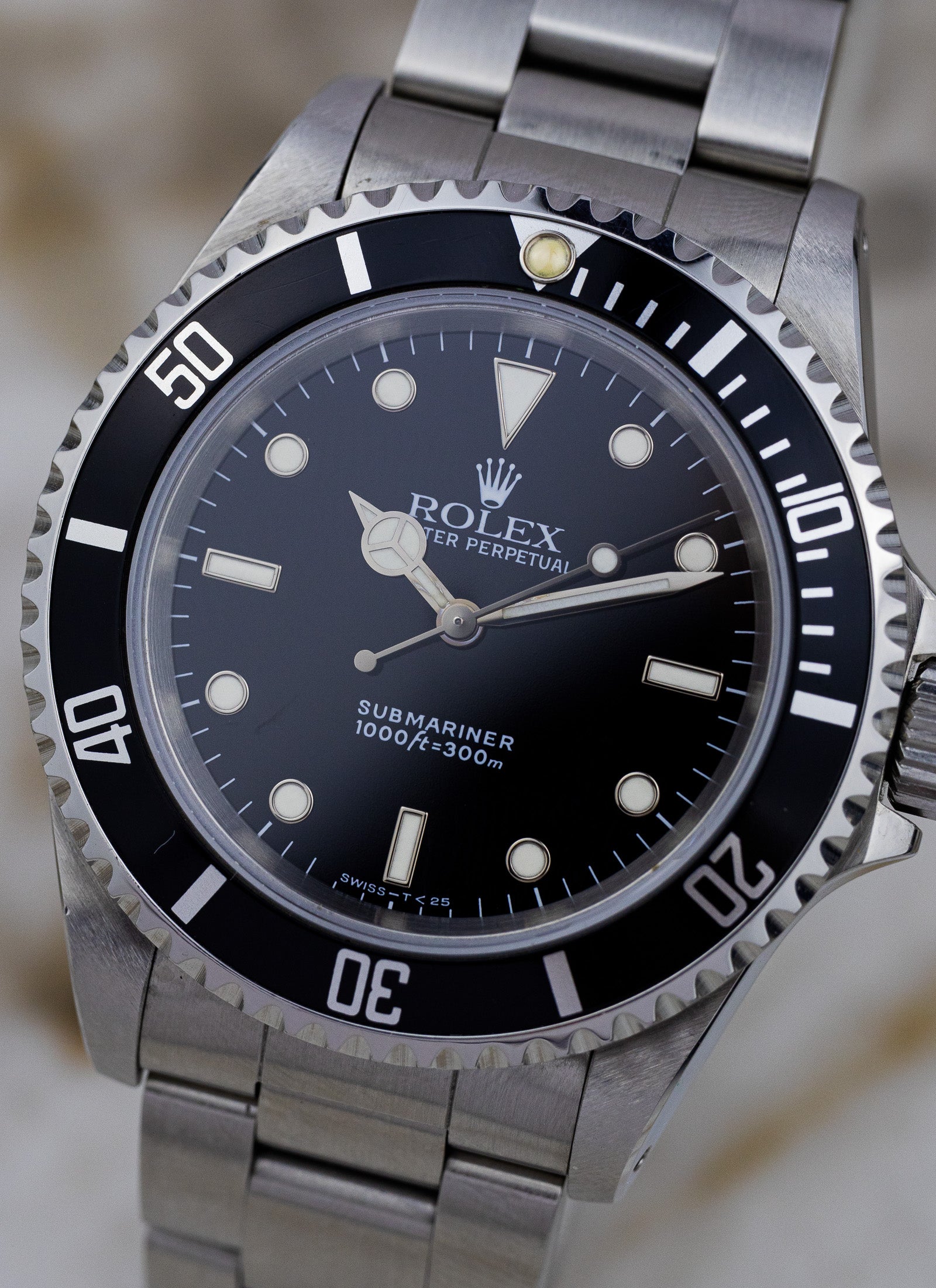 1991 Rolex Submariner No Date Black Dial 14060