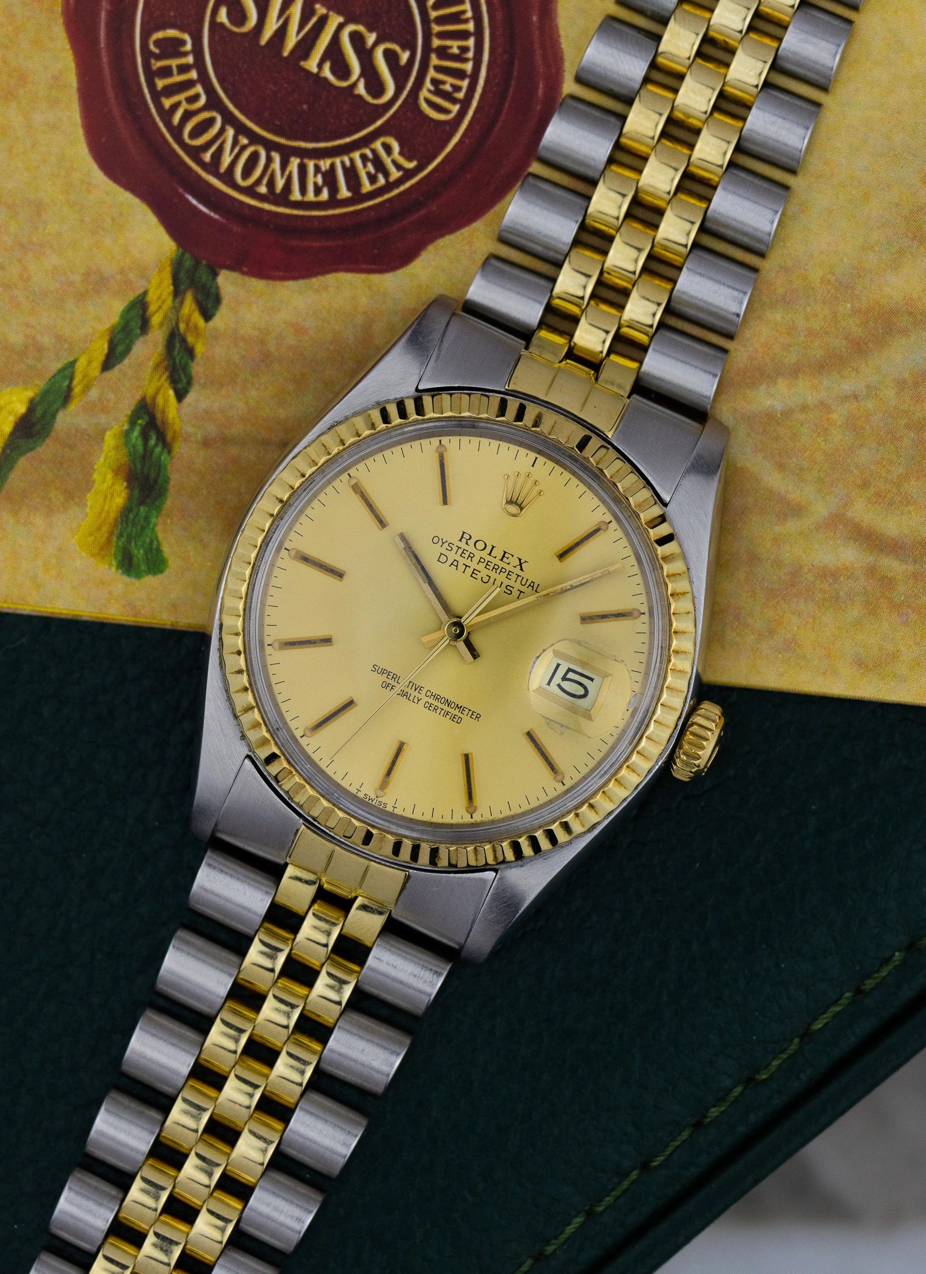 1977 Rolex Datejust Champagne 16013 Box