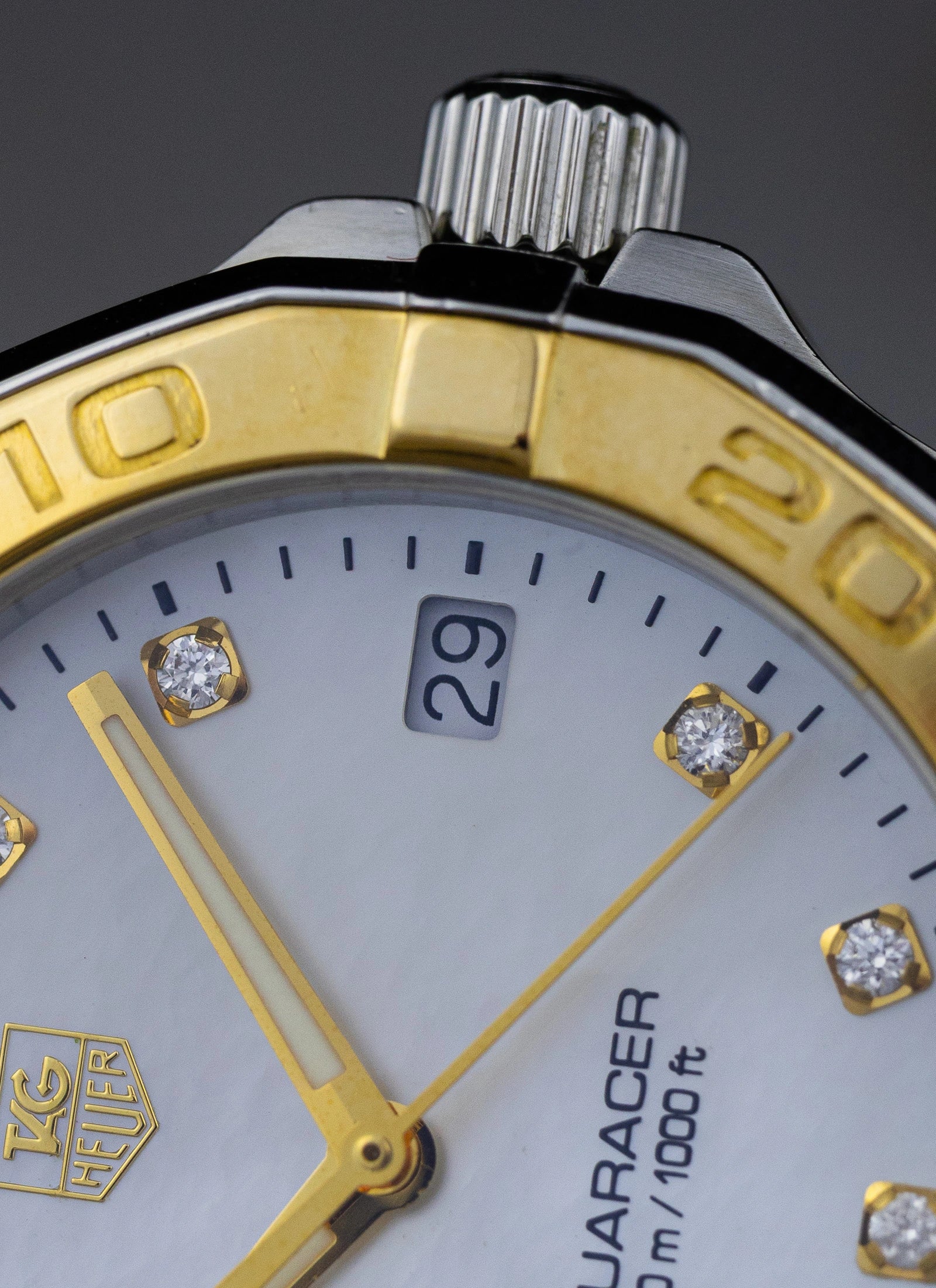 2000s Lady Tag Heuer Aquaracer MOP Diamonds Dial WAY1351 Travel Box