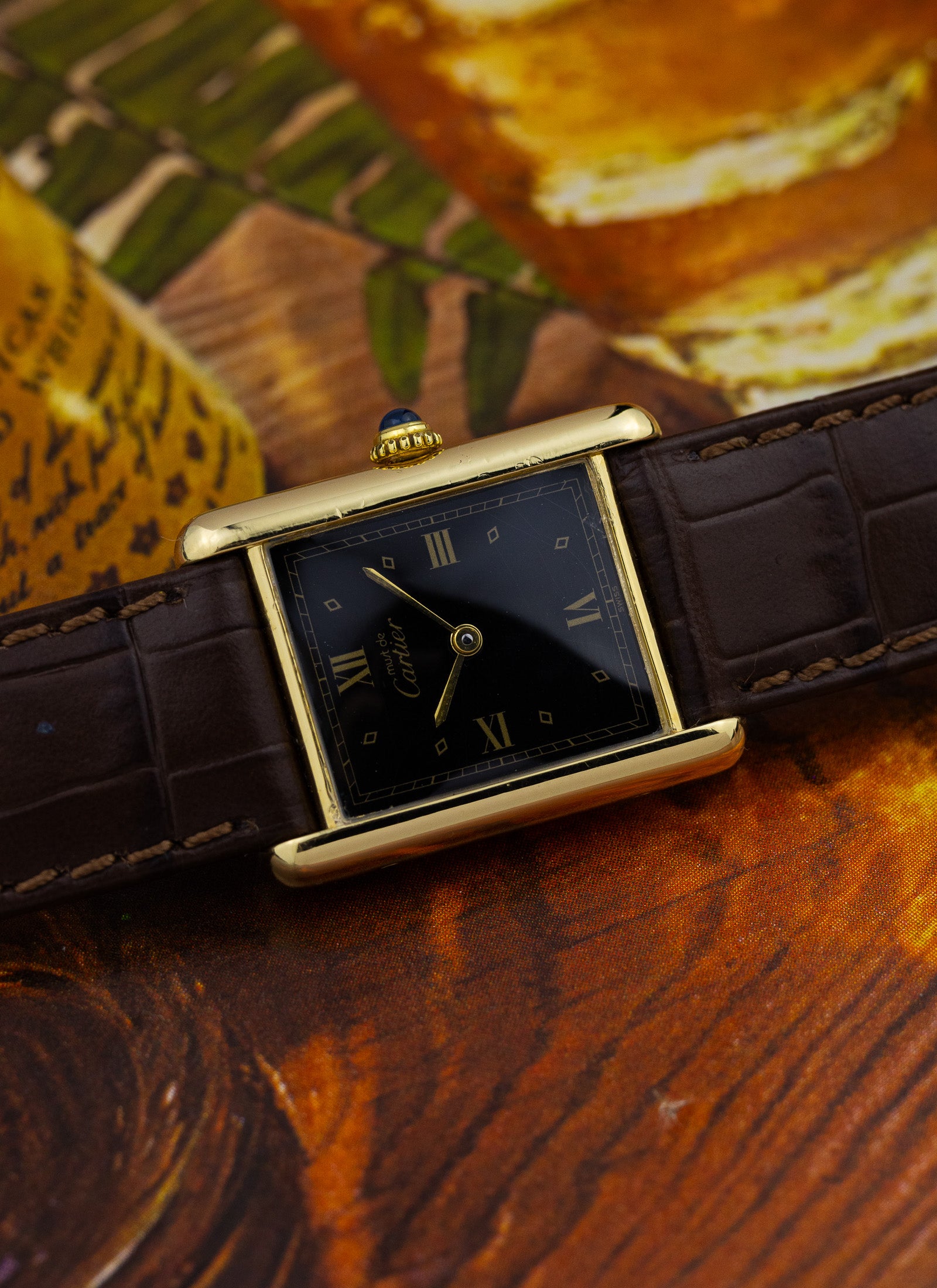 1990s Cartier Tank Must Black Dial 590005