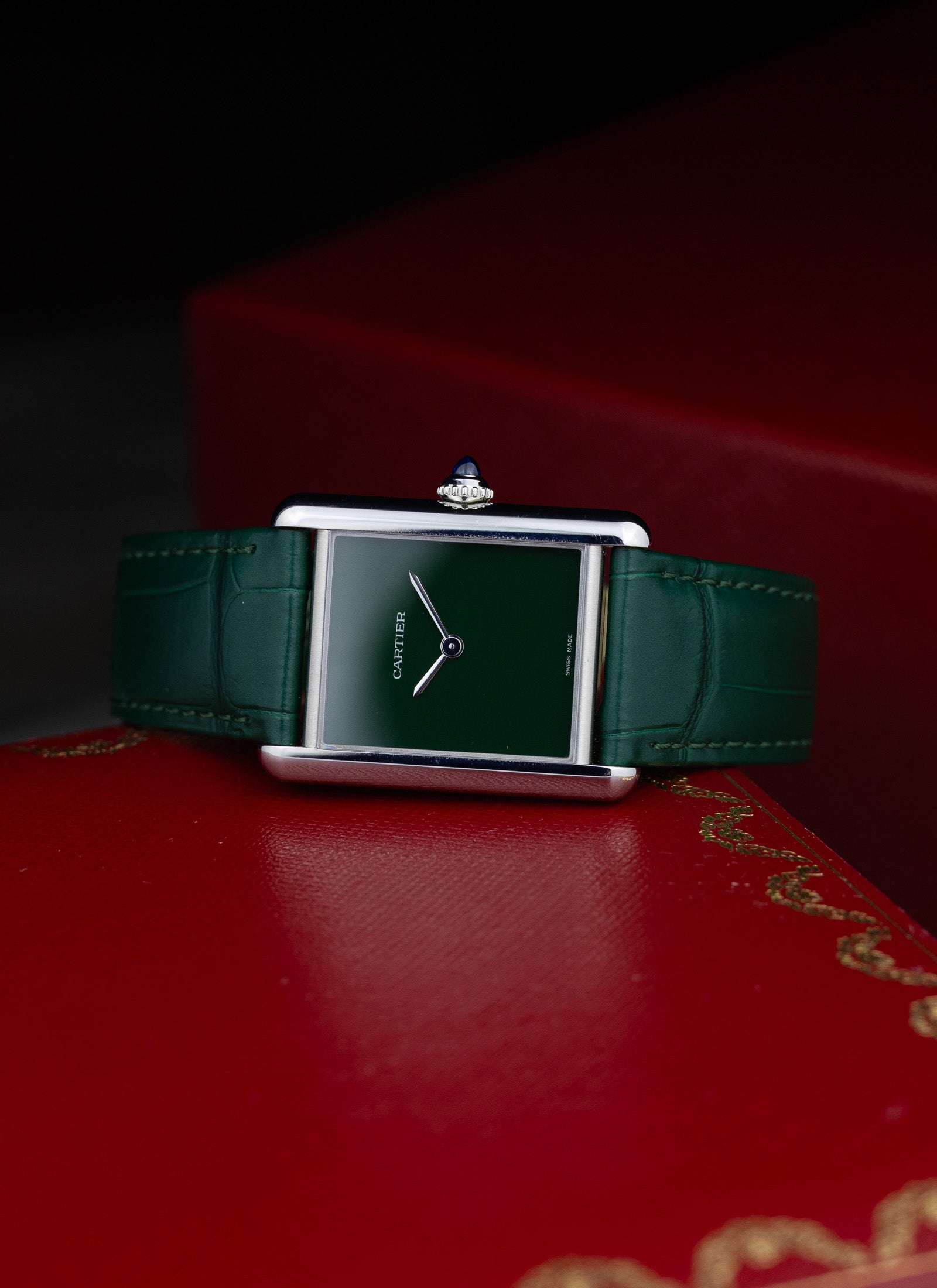 2025 Cartier Tank Green Dial WSTA0056 Full Set