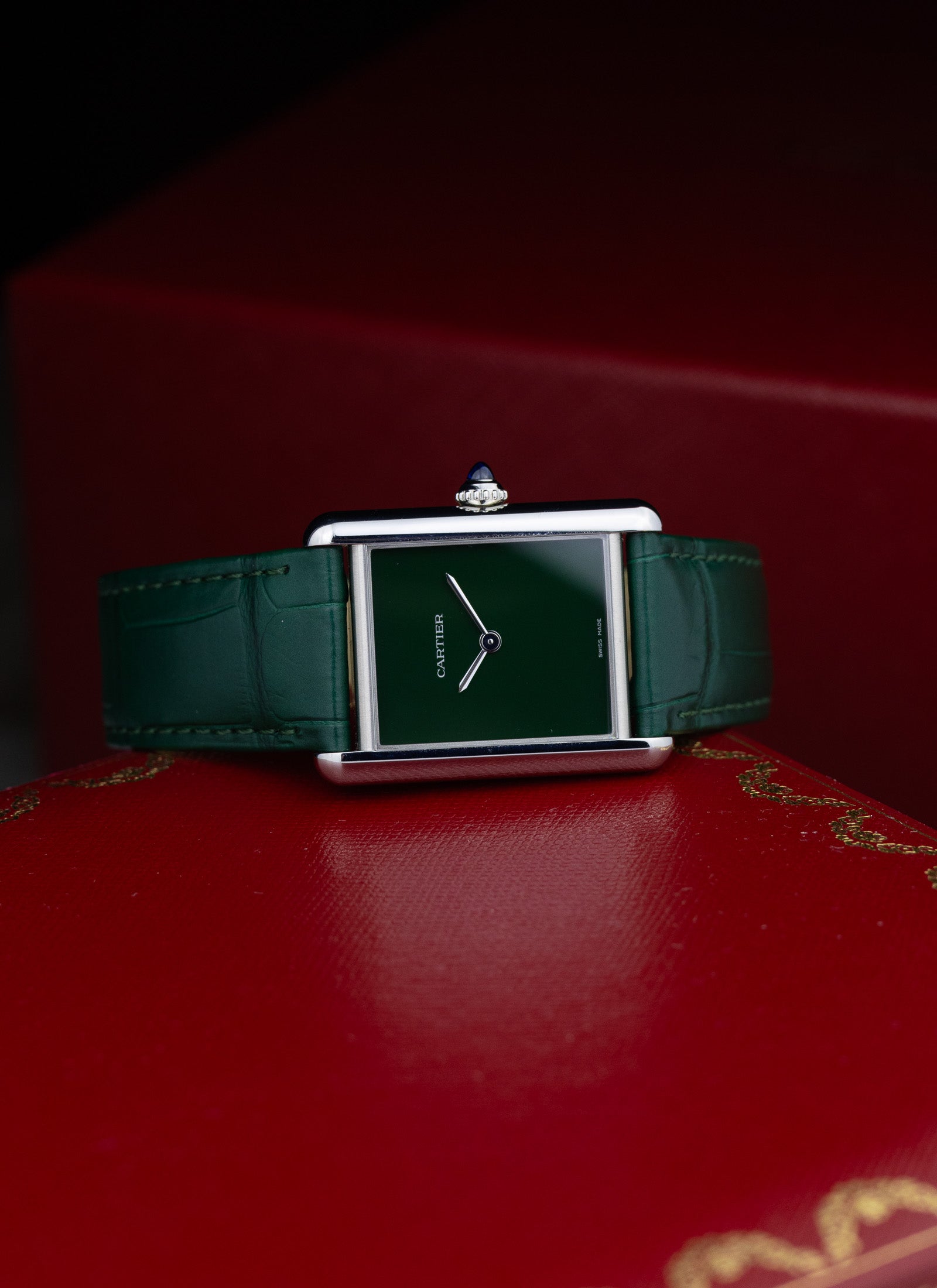 2025 Cartier Tank Green Dial WSTA0056 Full Set