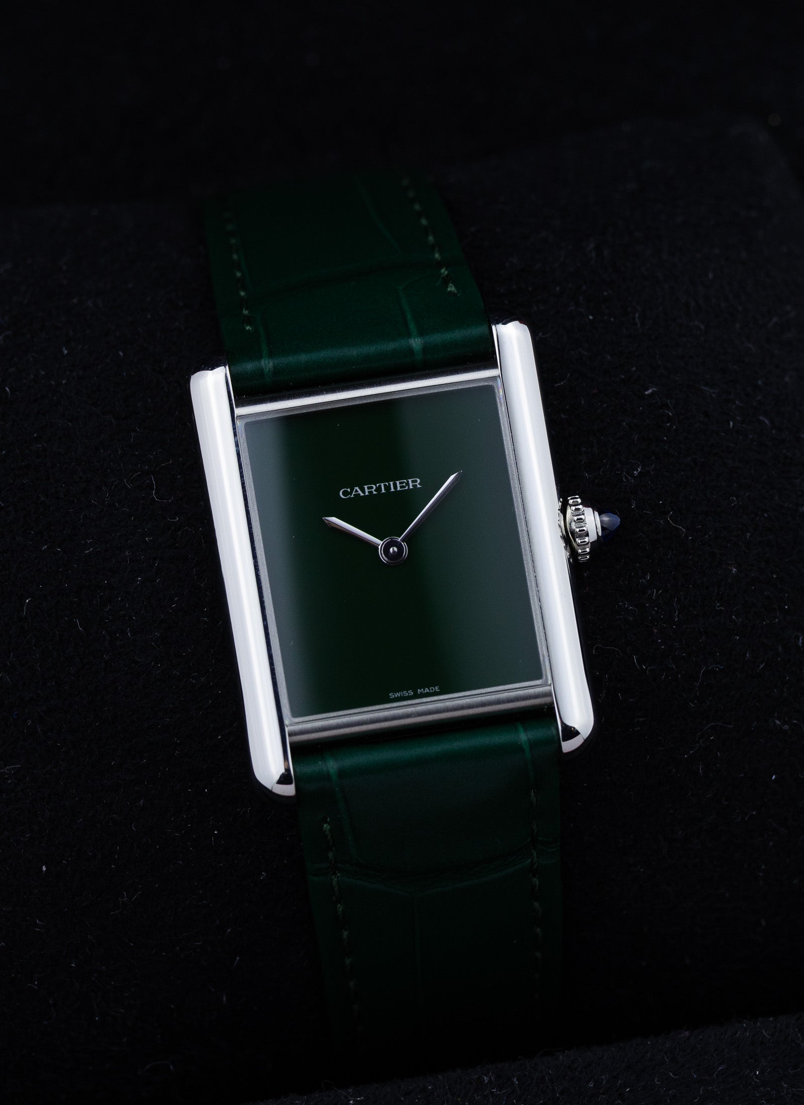 2025 Cartier Tank Green Dial WSTA0056 Full Set