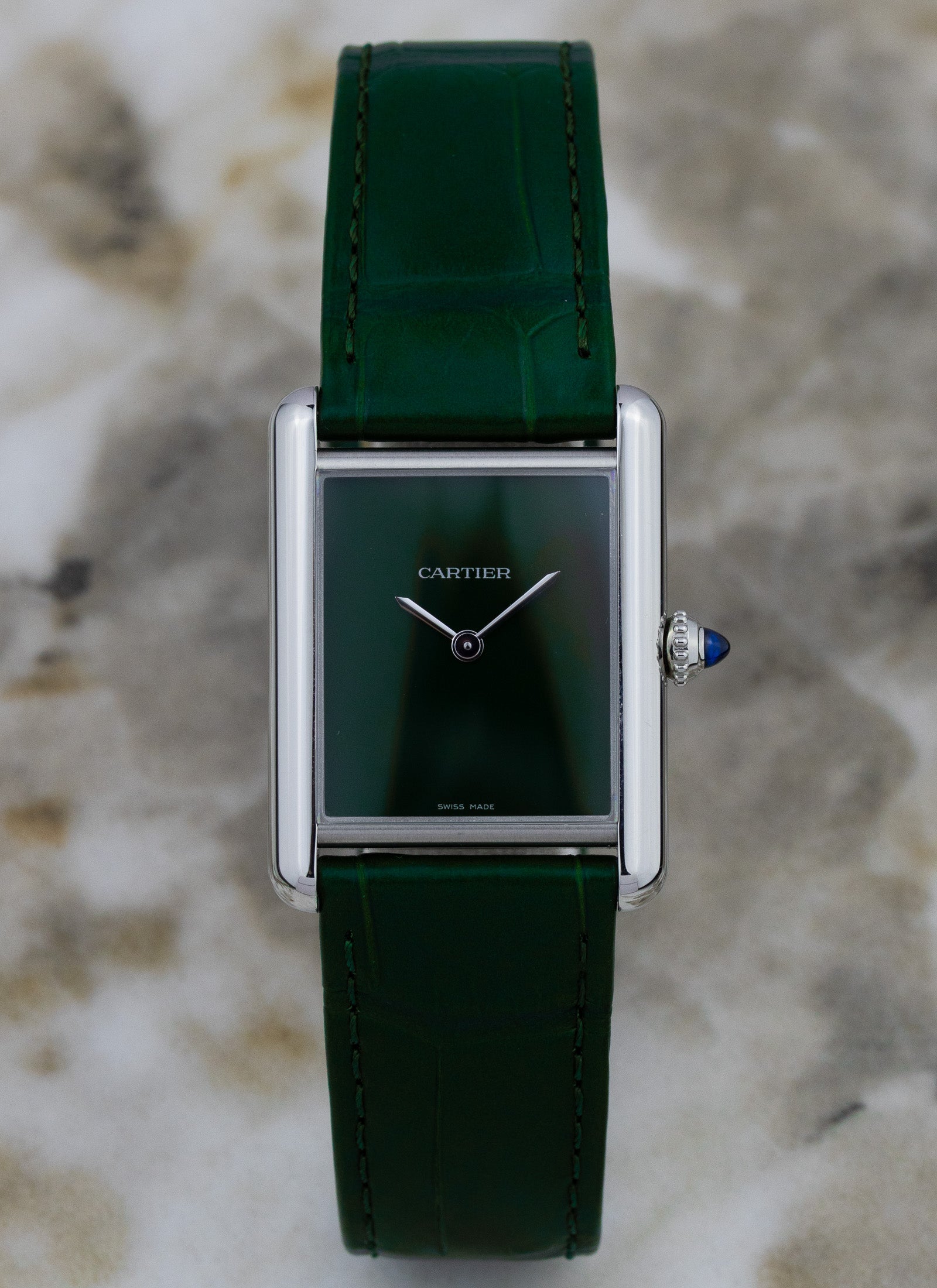 2025 Cartier Tank Green Dial WSTA0056 Full Set