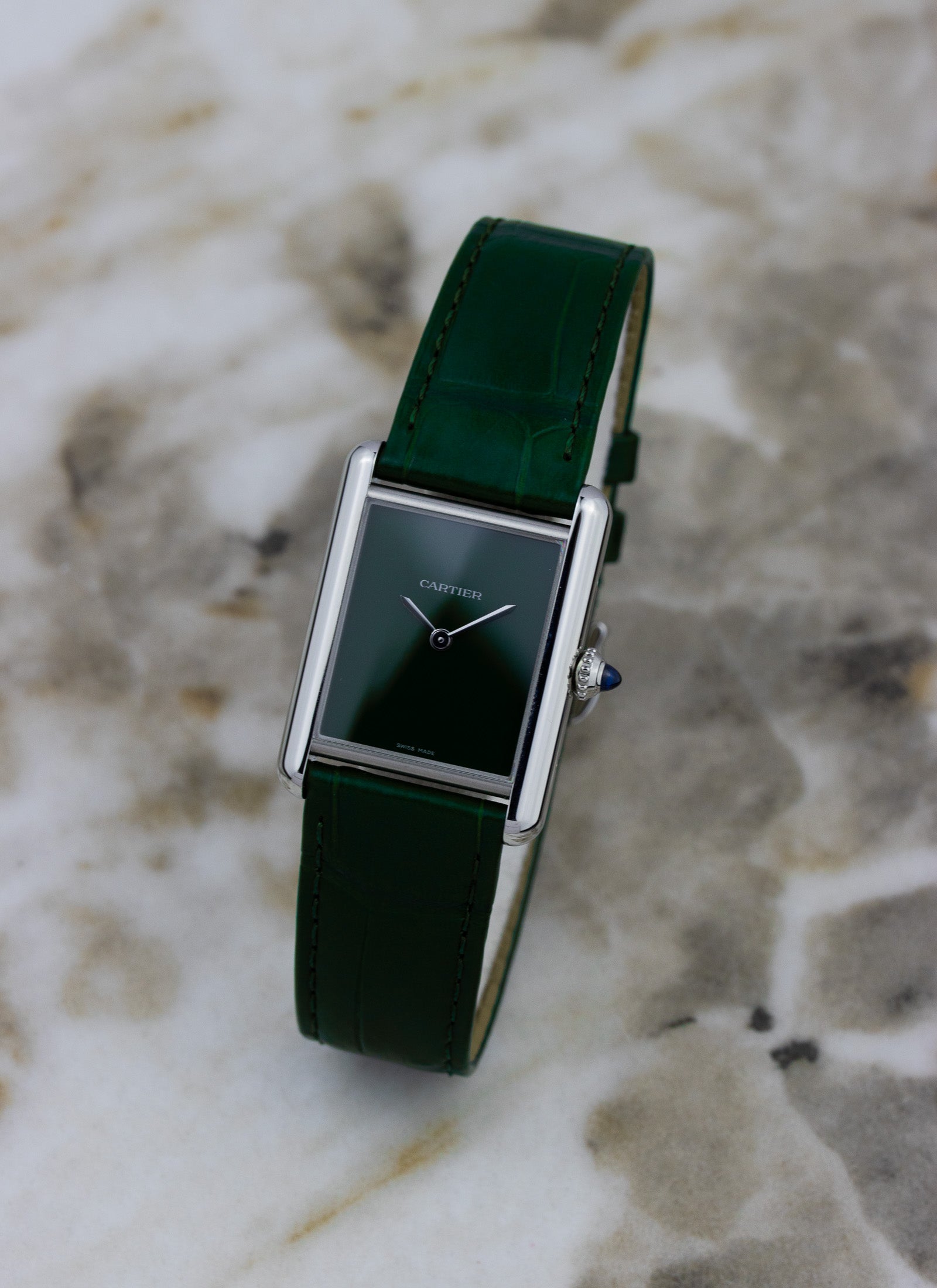 2025 Cartier Tank Green Dial WSTA0056 Full Set