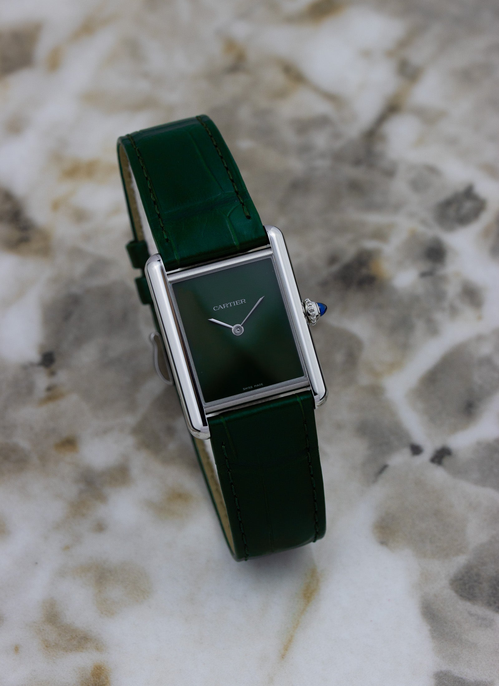 2025 Cartier Tank Green Dial WSTA0056 Full Set