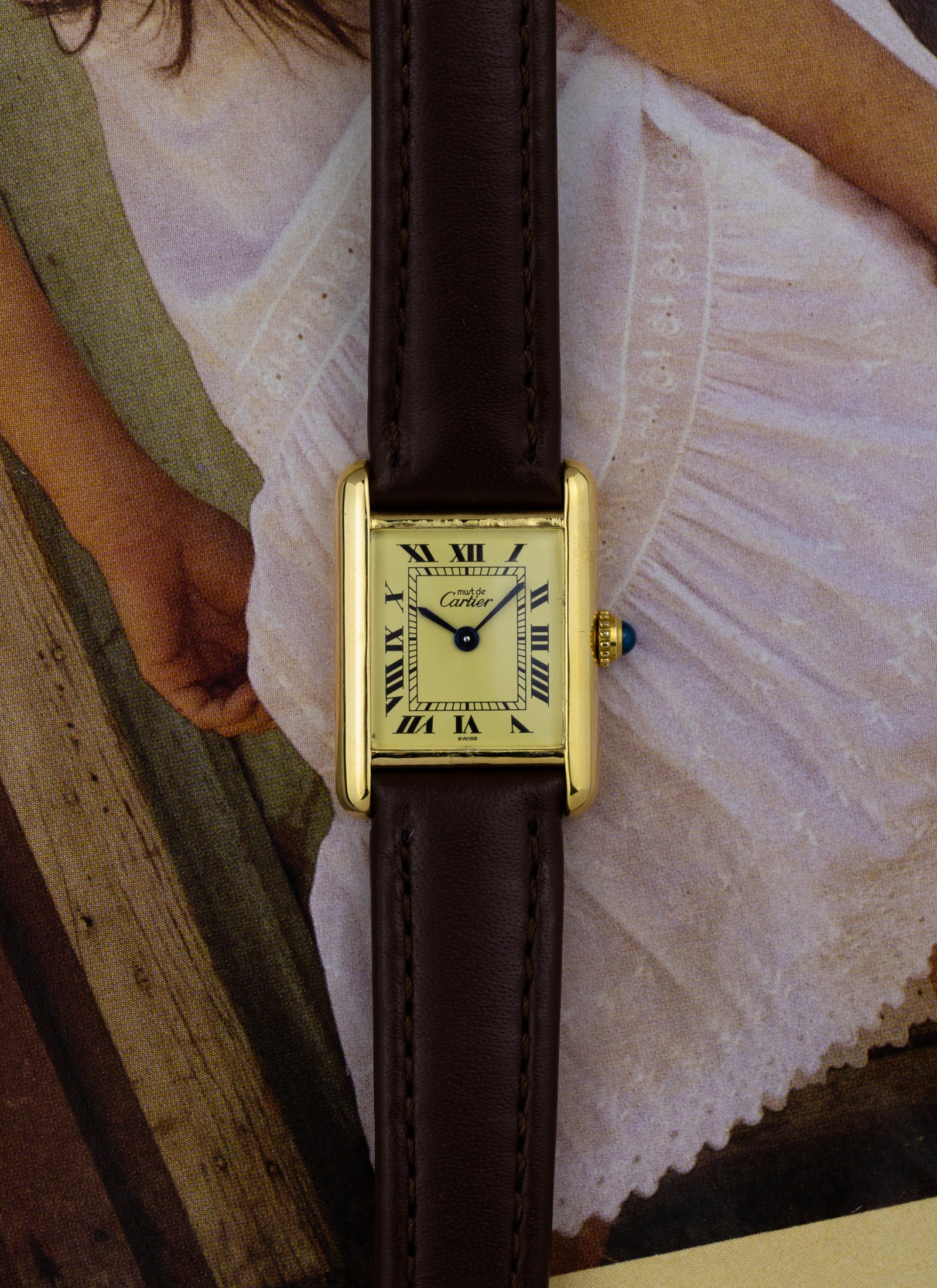 1990s Lady Cartier Must Tank Ivory 5057001 Quartz