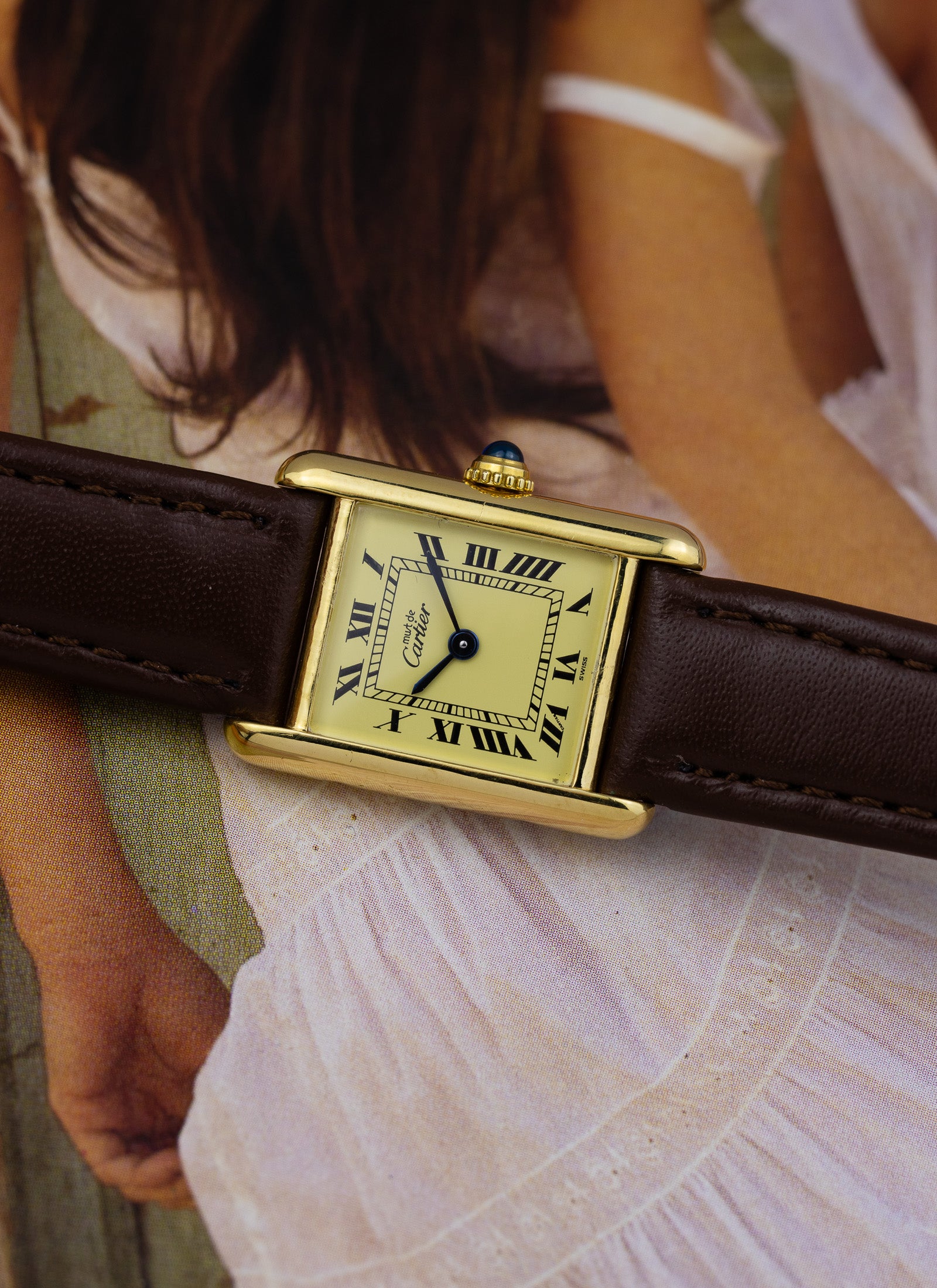 1990s Lady Cartier Must Tank Ivory 5057001 Quartz