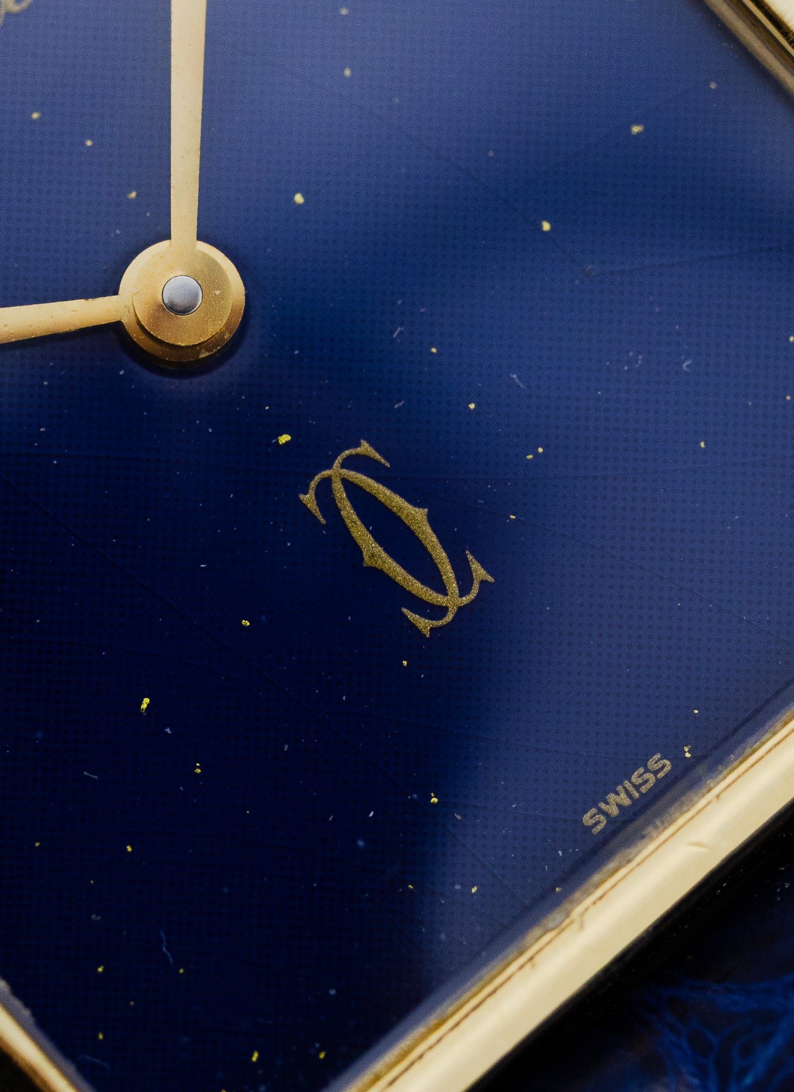 1980s Cartier Must Tank Lapis Lazuli Dial Manual Winding