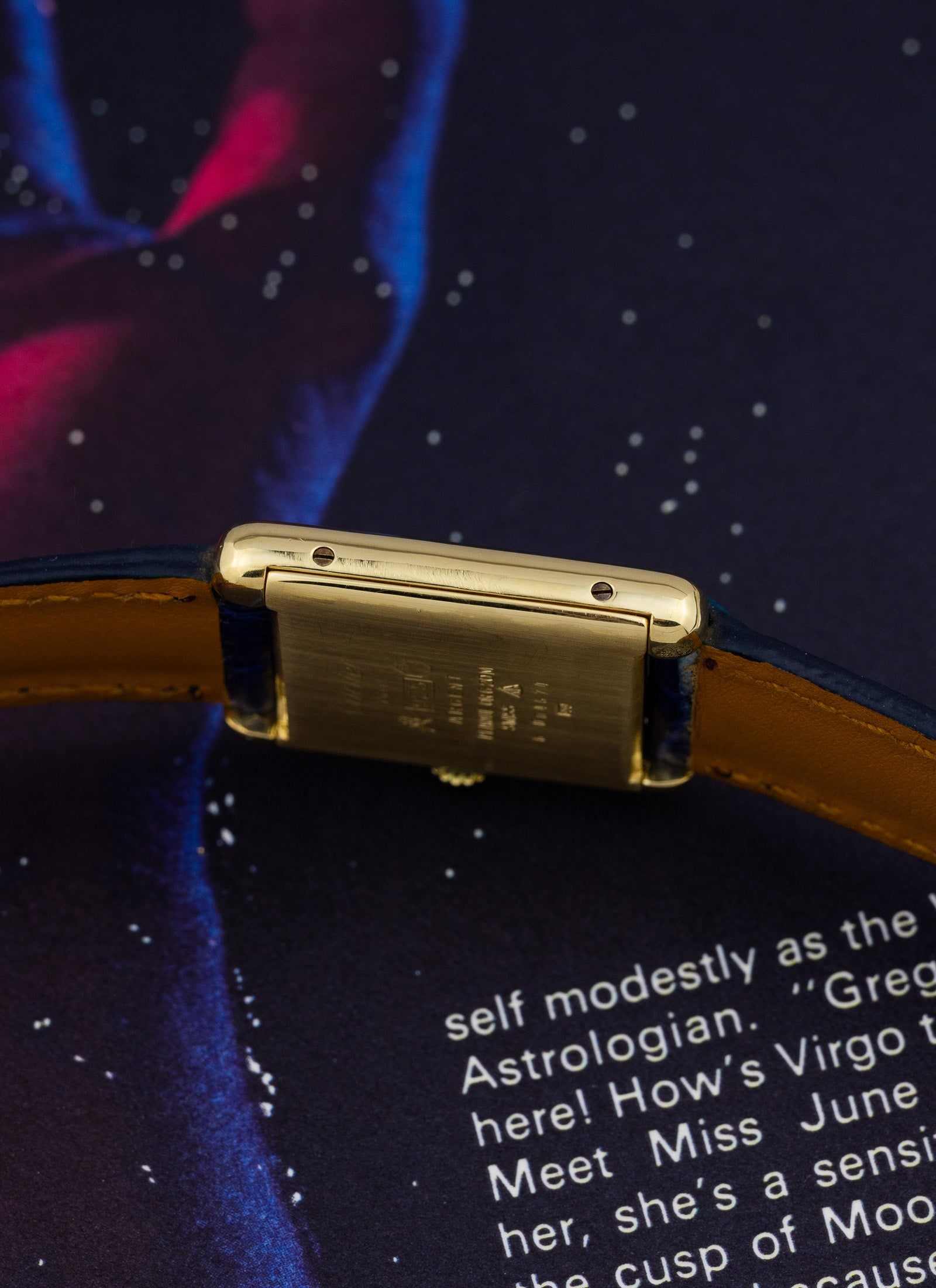 1980s Cartier Must Tank Lapis Lazuli Dial Manual Winding