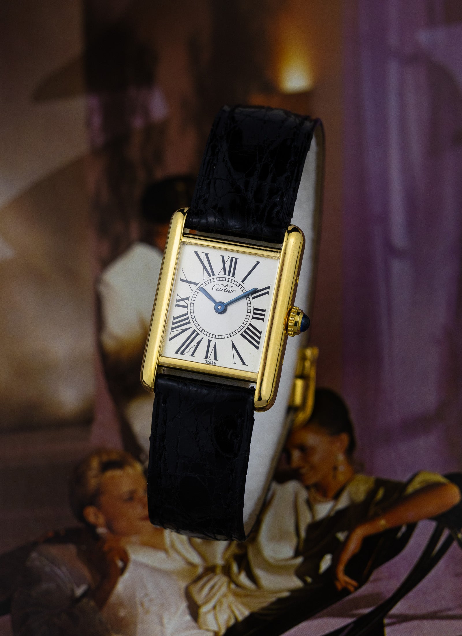 1990s Cartier Tank Opaline Roman Index 5057001