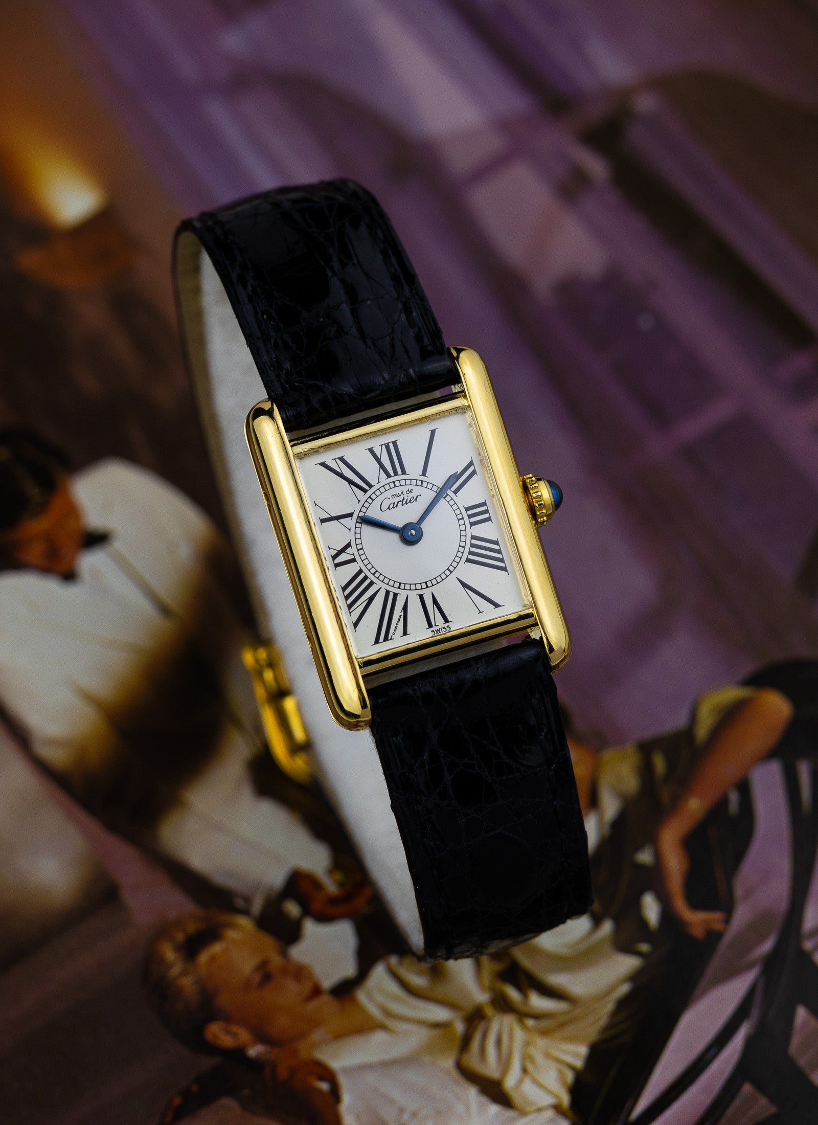1990s Cartier Tank Opaline Roman Index 5057001