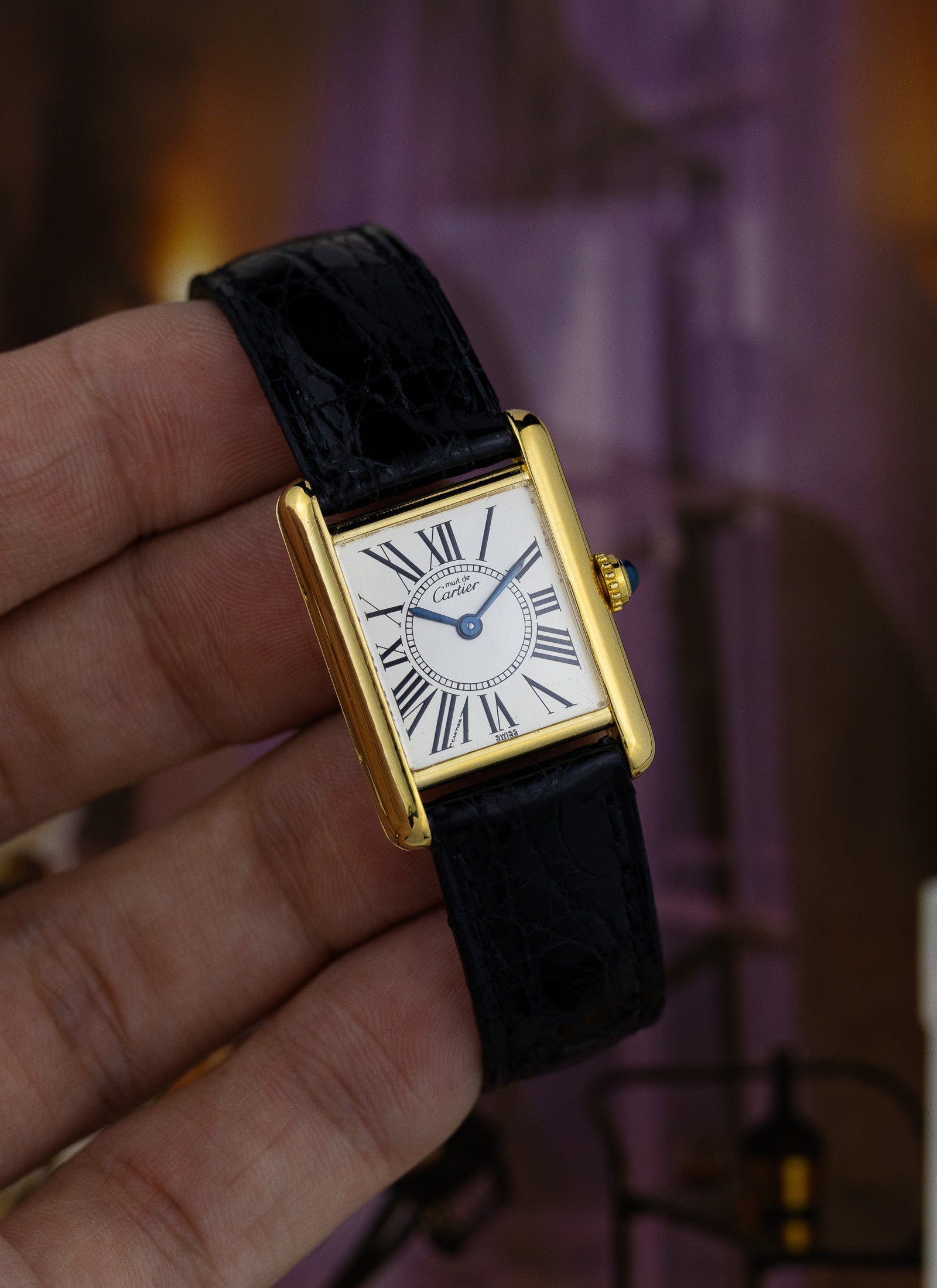 1990s Cartier Tank Opaline Roman Index 5057001