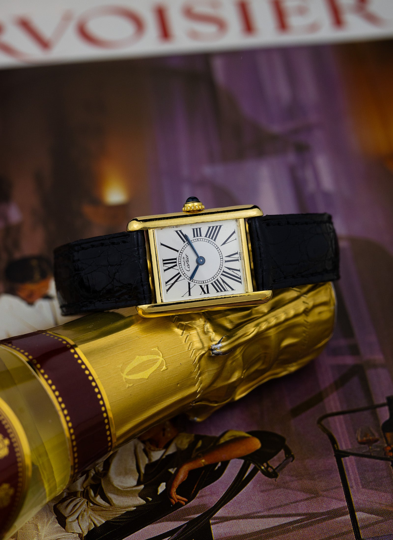 1990s Cartier Tank Opaline Roman Index 5057001