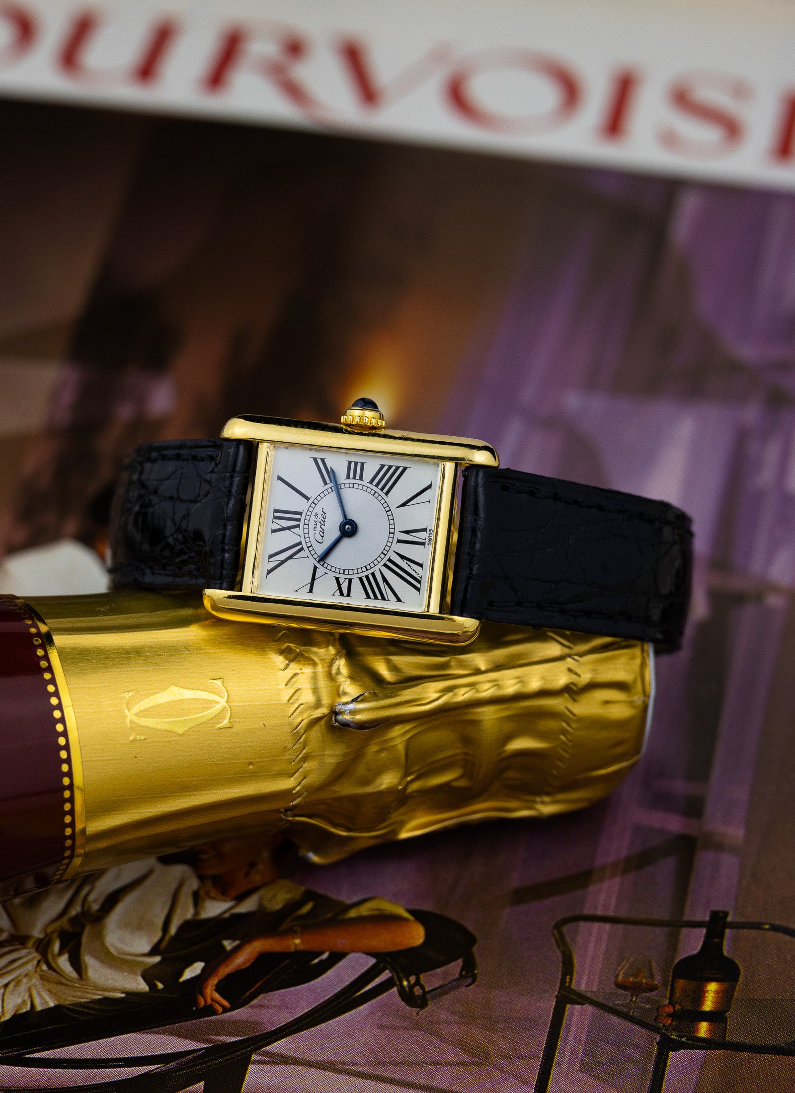 1990s Cartier Tank Opaline Roman Index 5057001