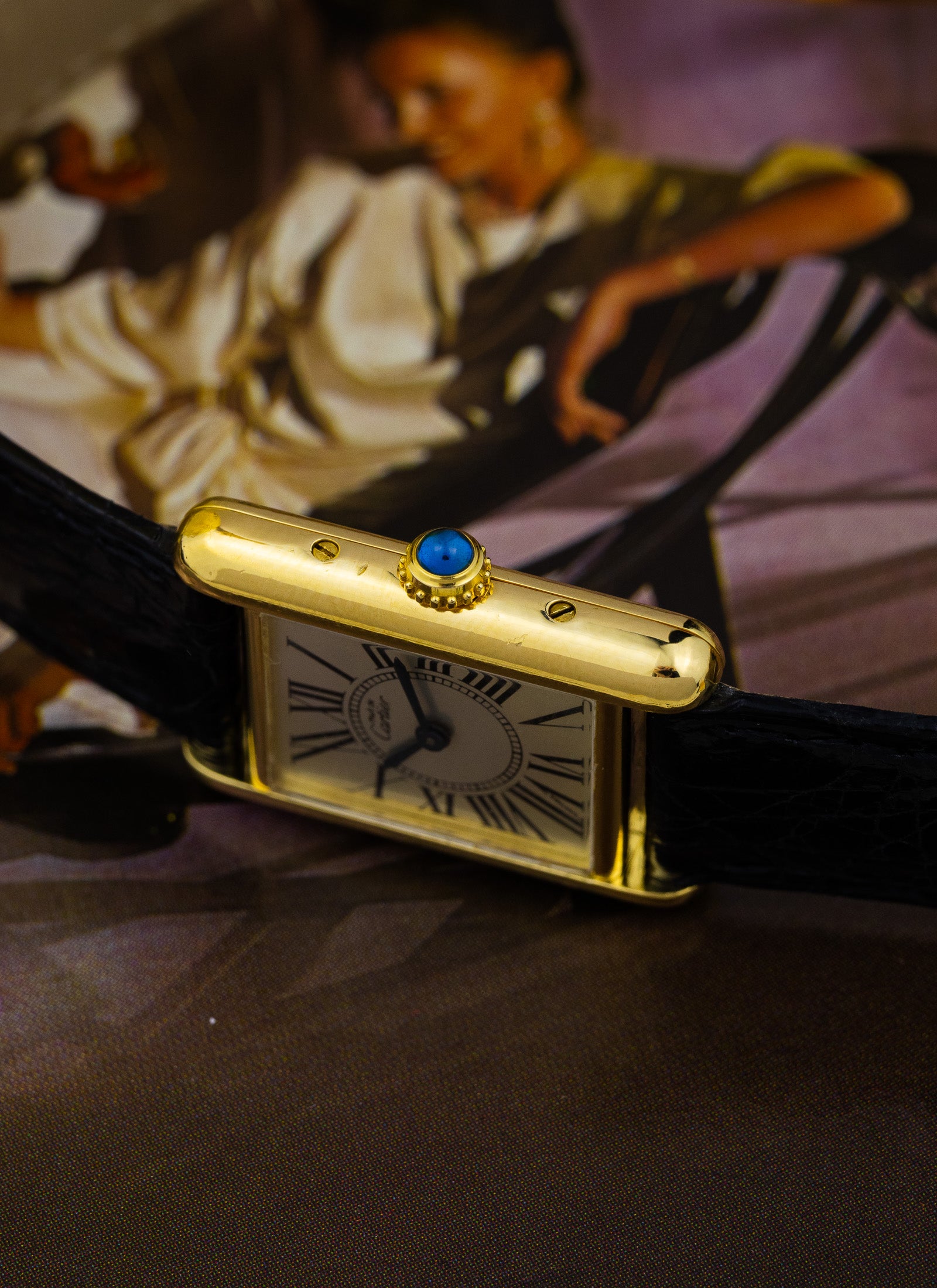 1990s Cartier Tank Opaline Roman Index 5057001