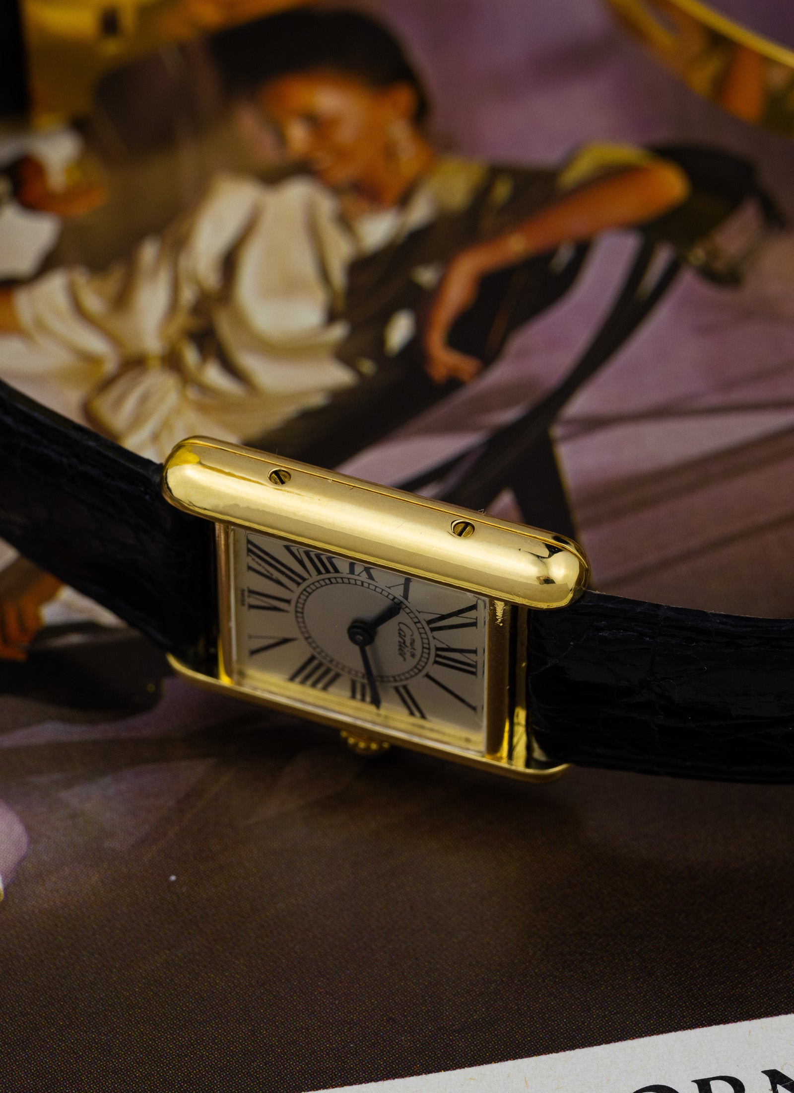 1990s Cartier Tank Opaline Roman Index 5057001