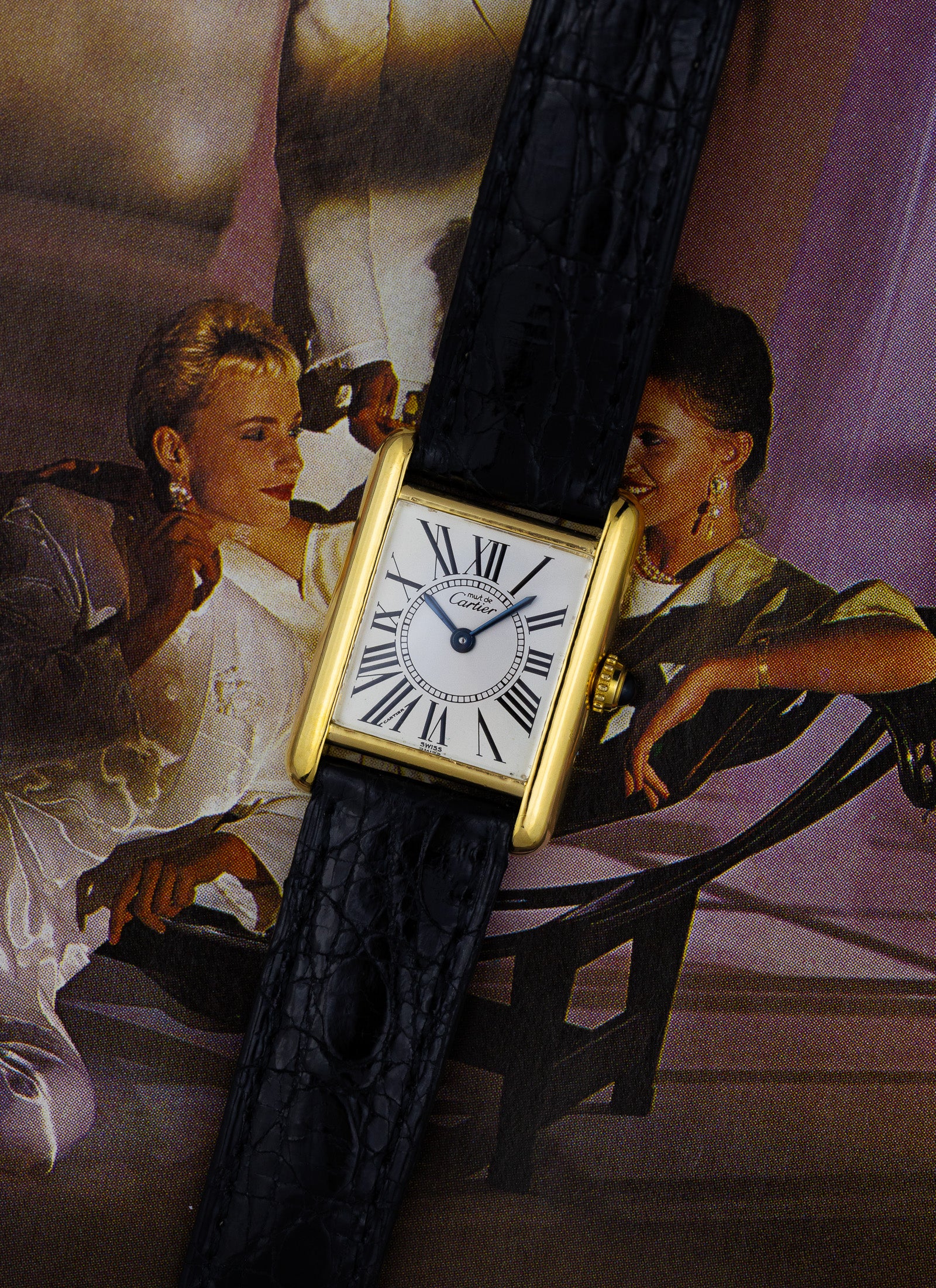 1990s Cartier Tank Opaline Roman Index 5057001