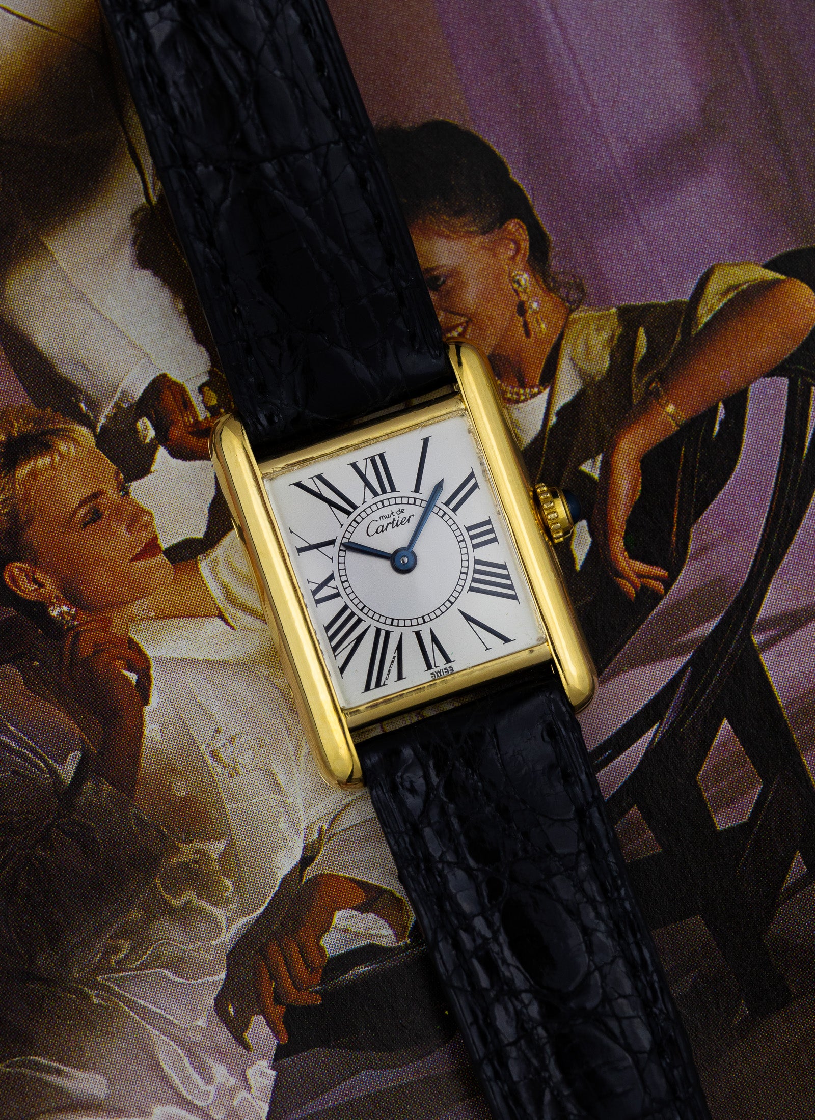 1990s Cartier Tank Opaline Roman Index 5057001