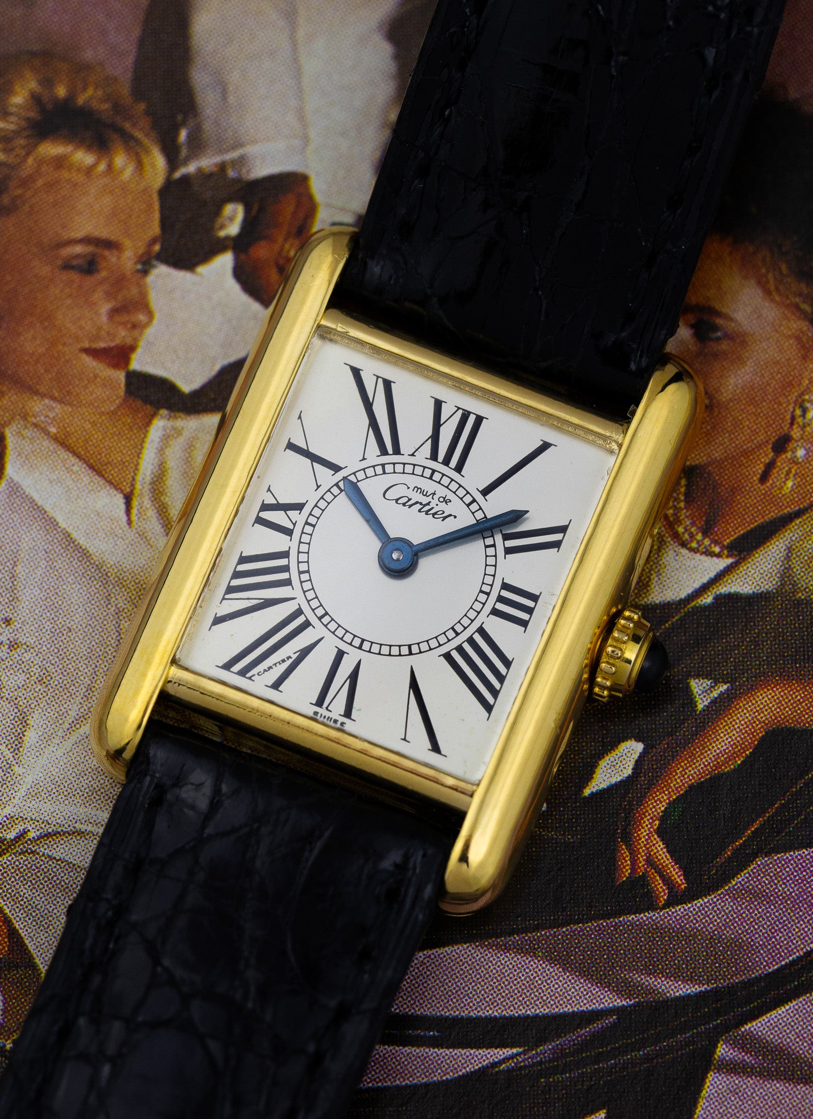 1990s Cartier Tank Opaline Roman Index 5057001