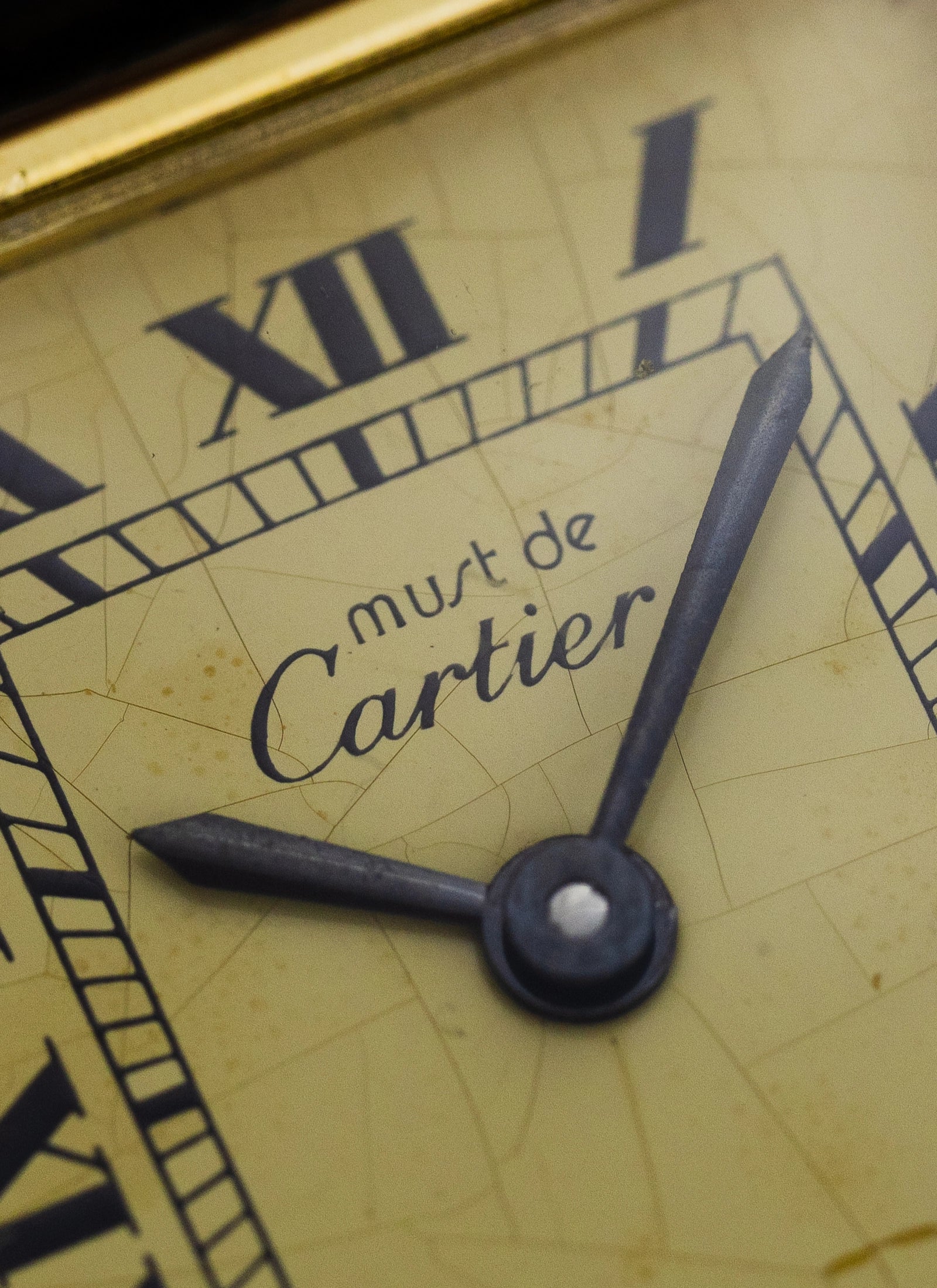 1980s Lady Cartier Must Tank Ivory Manual Winding Papers
