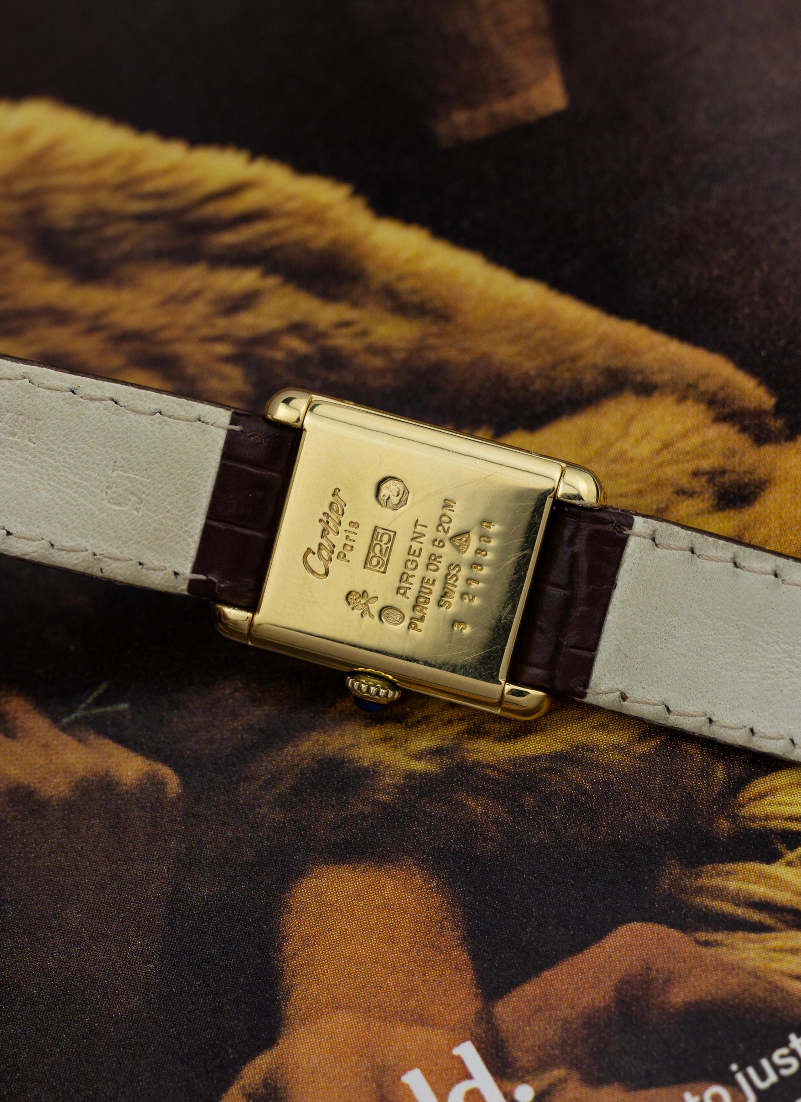 1980s Lady Cartier Must Tank Trinity Dial Manual Winding
