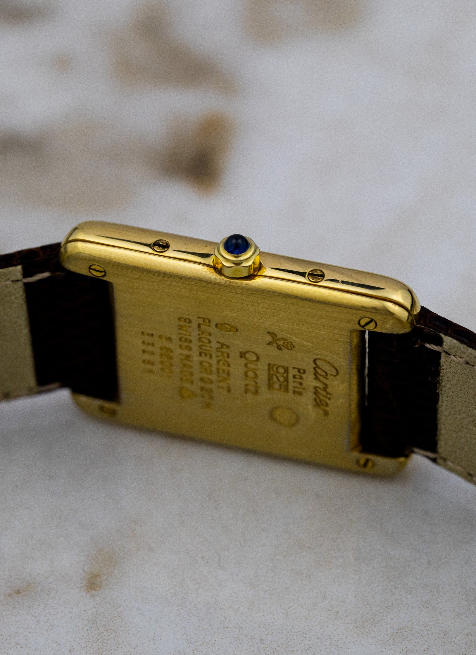 1990s Ladies Must de Cartier Tank Burgundy Dial 3 66001