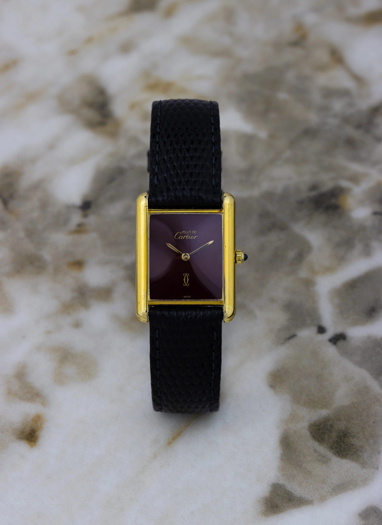 1980s Cartier Tank Must Burgundy 6 81006