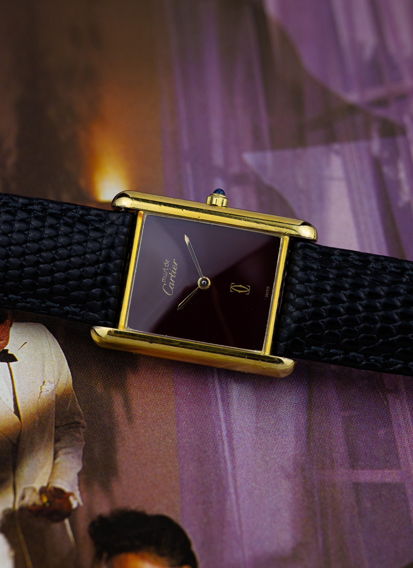 1980s Cartier Tank Must Burgundy 6 81006