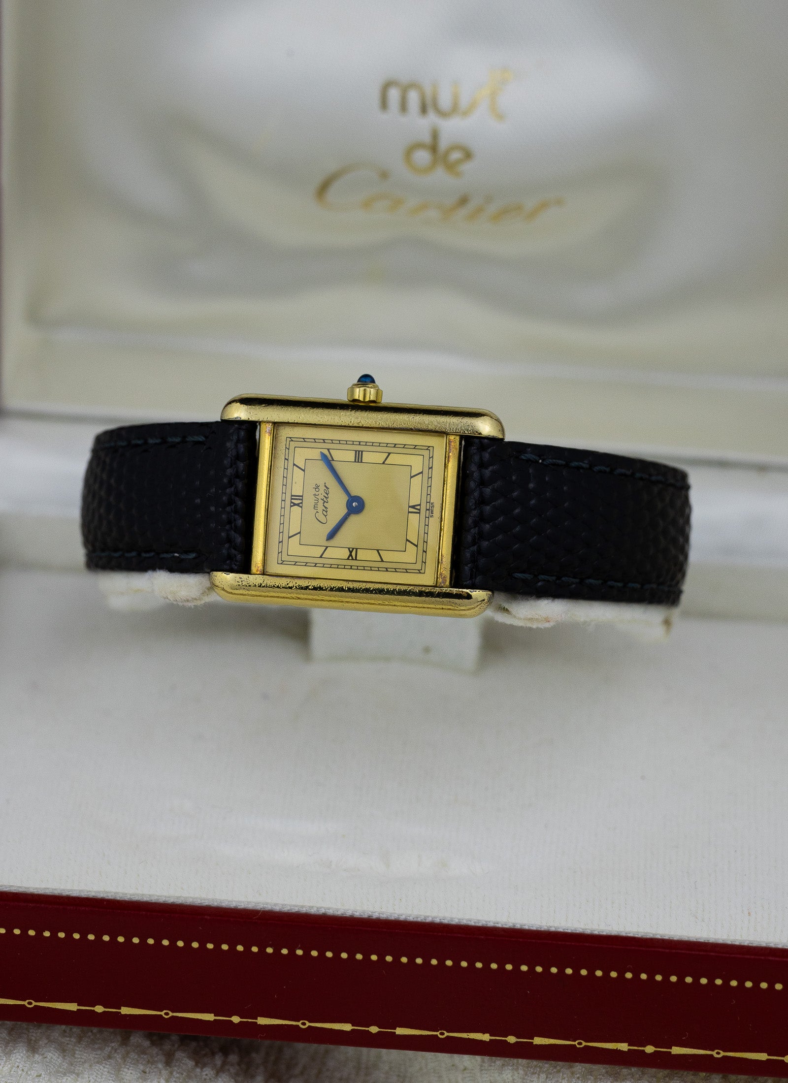 1987 Cartier Tank Must Art Deco Dial 3 66001 Full Set