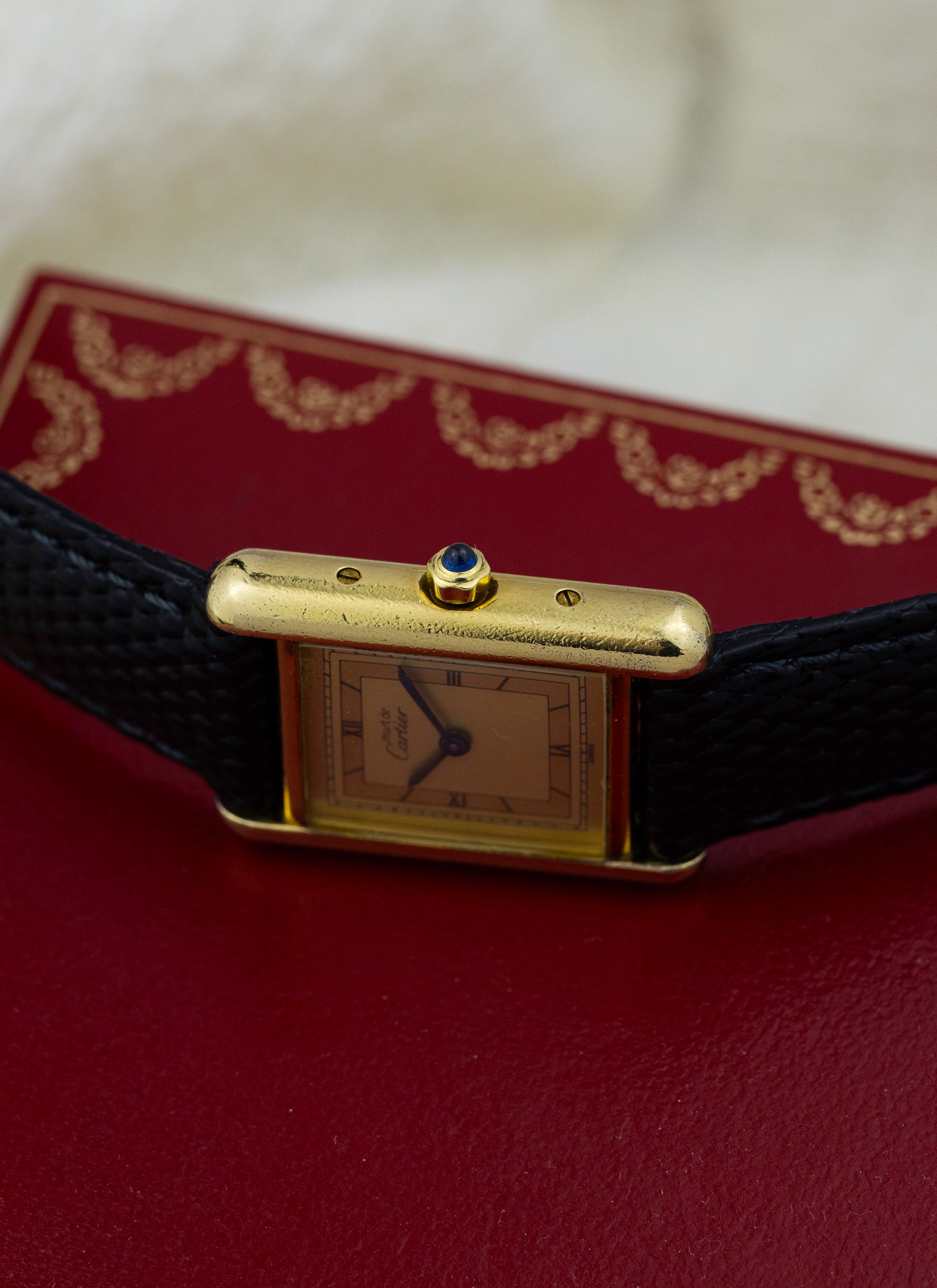 1987 Cartier Tank Must Art Deco Dial 3 66001 Full Set