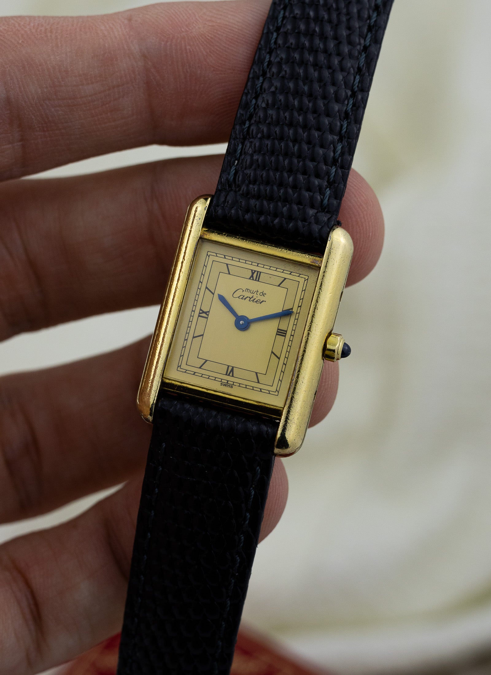 1987 Cartier Tank Must Art Deco Dial 3 66001 Full Set