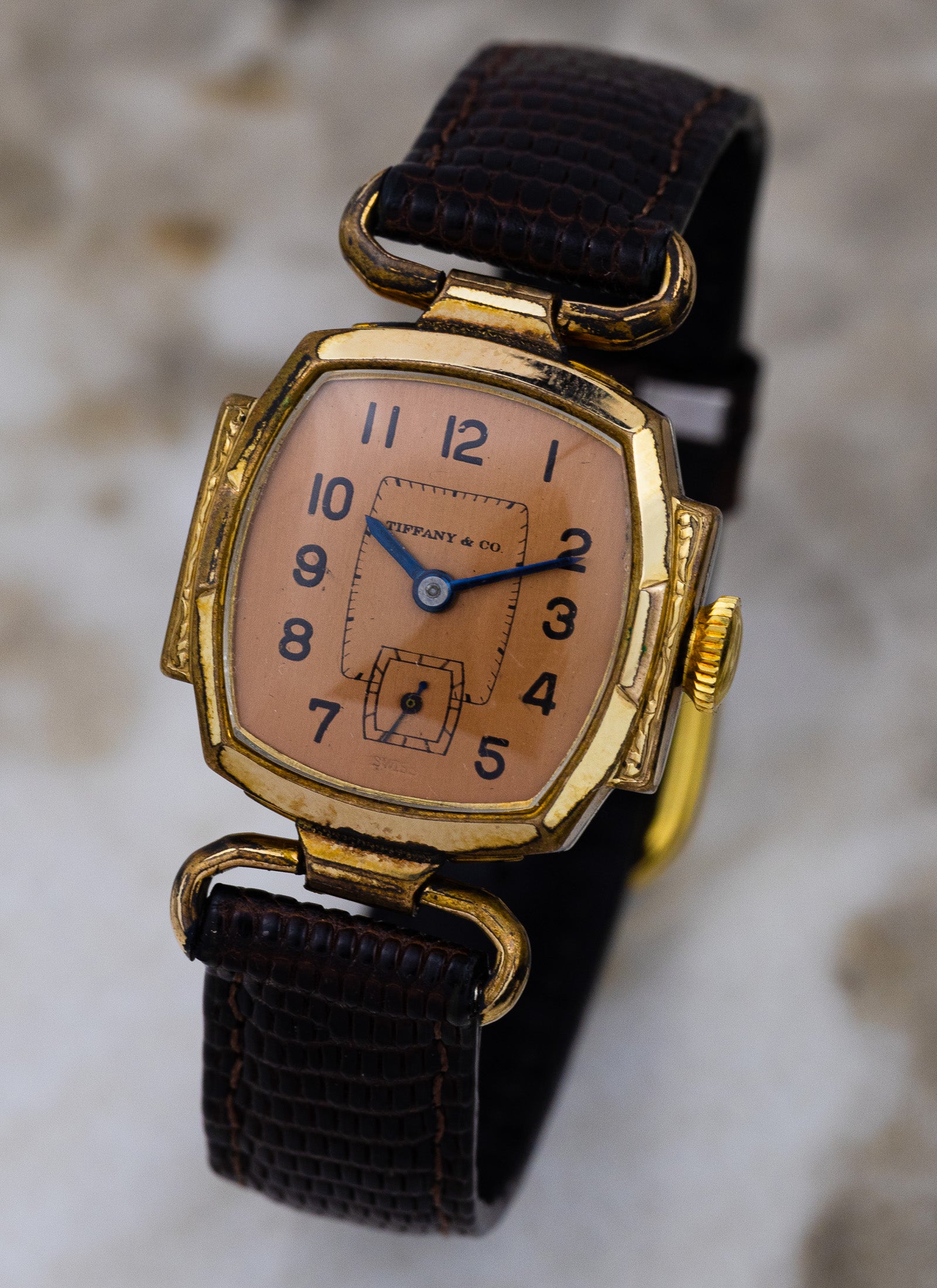 1940s Tiffany by Brunen Salmon Dial