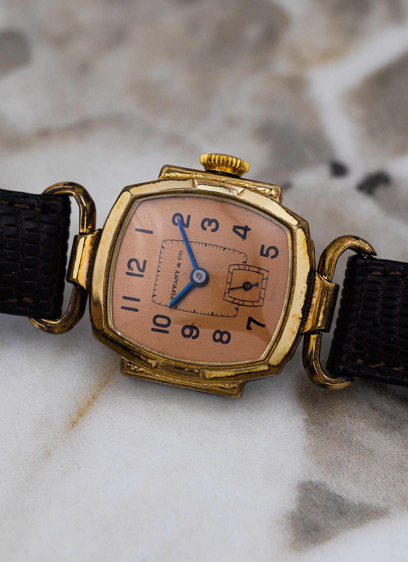 1940s Tiffany by Brunen Salmon Dial