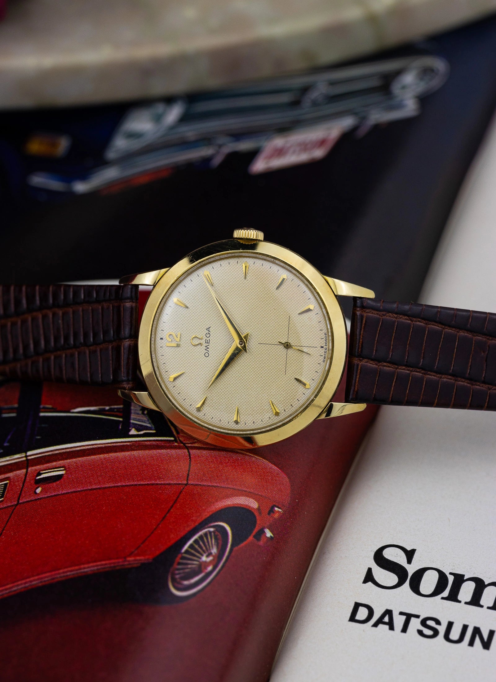 1952 14K Omega Tresor Sub Second Honeycomb 2684 cal. 266 Serviced