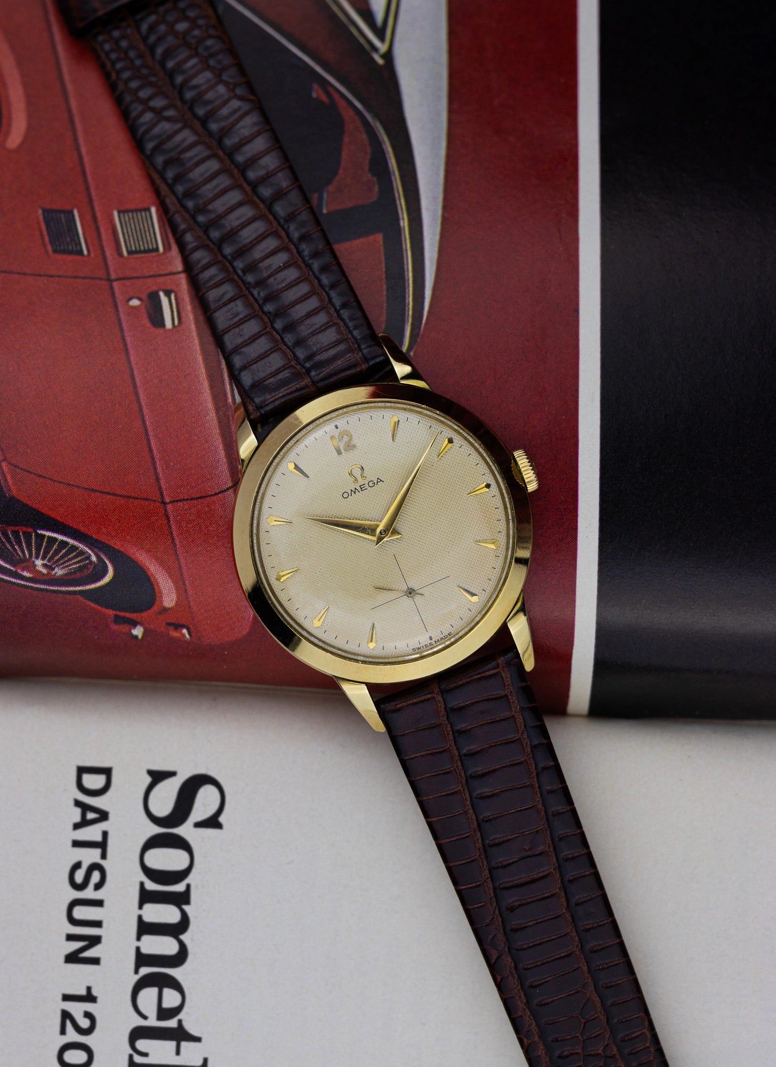 1952 14K Omega Tresor Sub Second Honeycomb 2684 cal. 266 Serviced