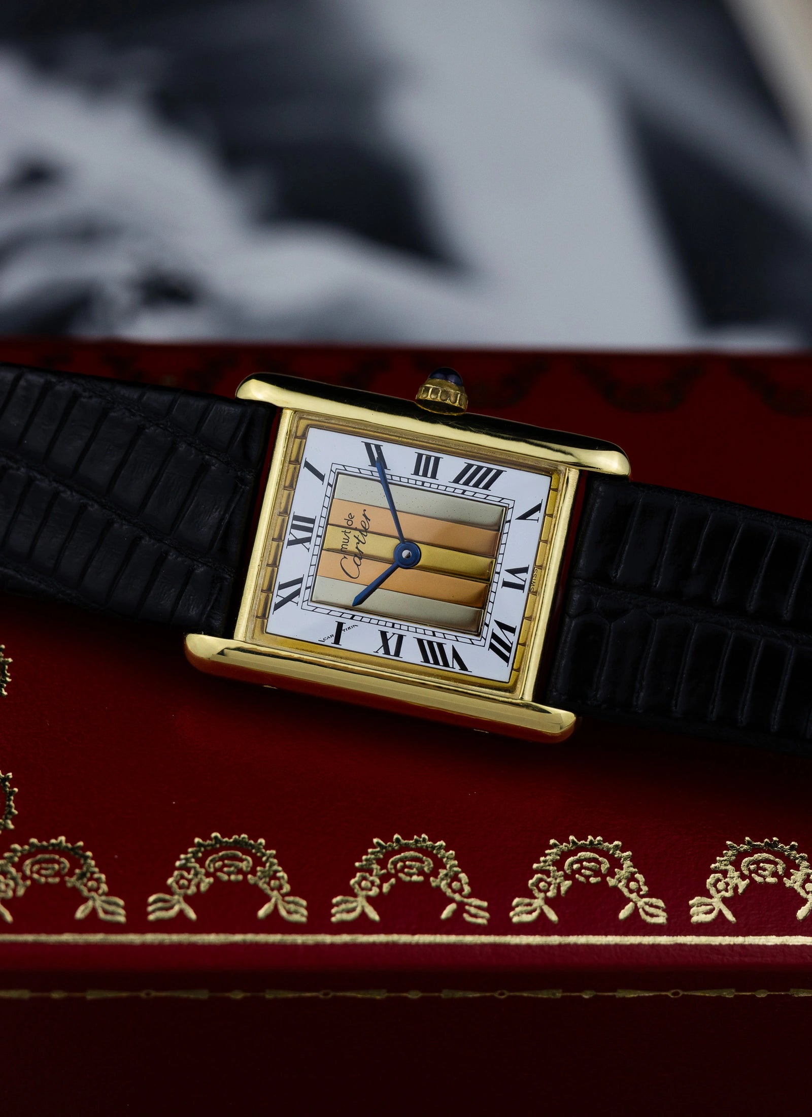 1990s Cartier Must Tank Trinity Dial 590005 Full Set