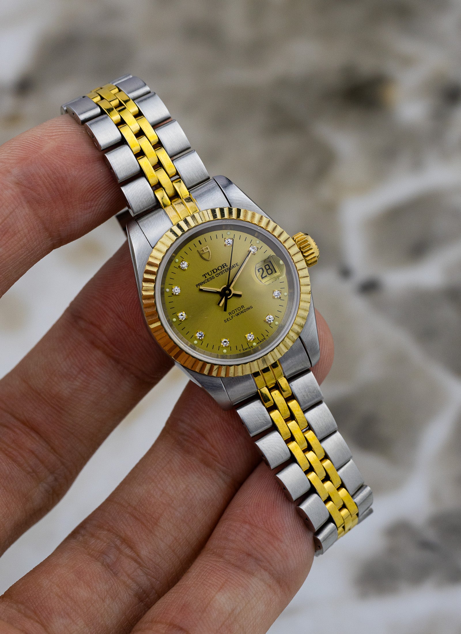 1995 Tudor Princess Oysterdate Diamonds 92413N