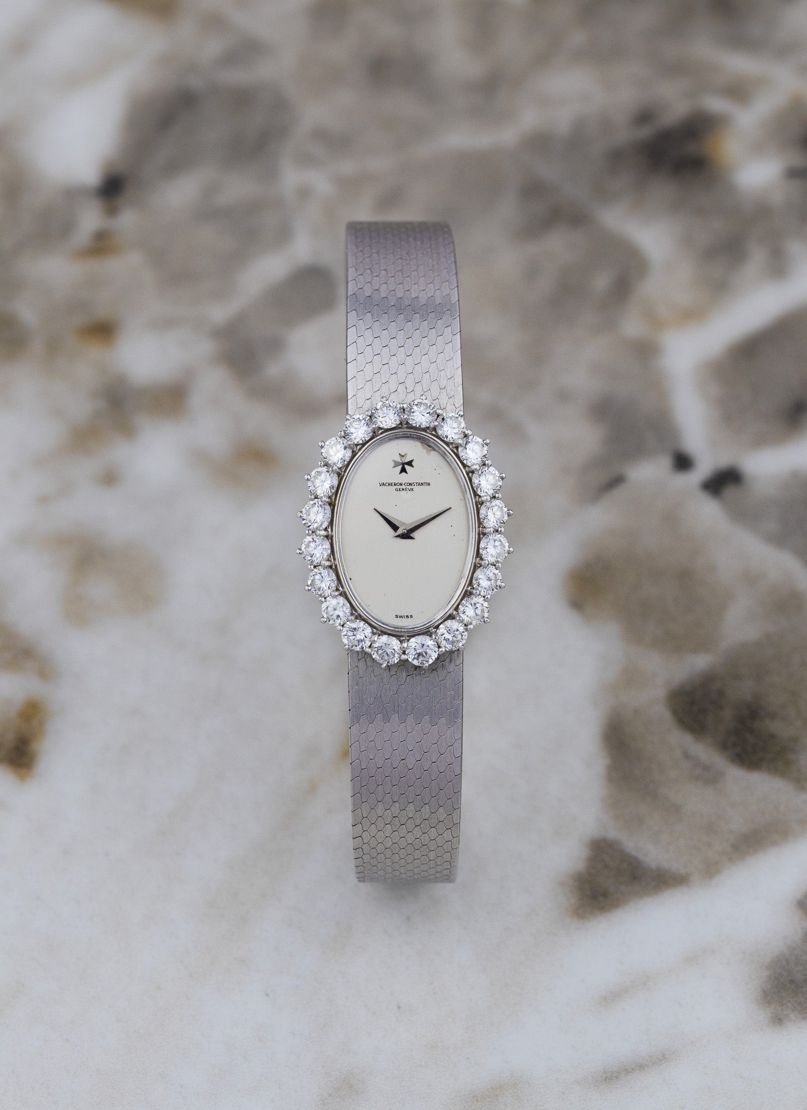1977 18K WG Vacheron Constantin 18702 Big Diamond Bezel Full Set