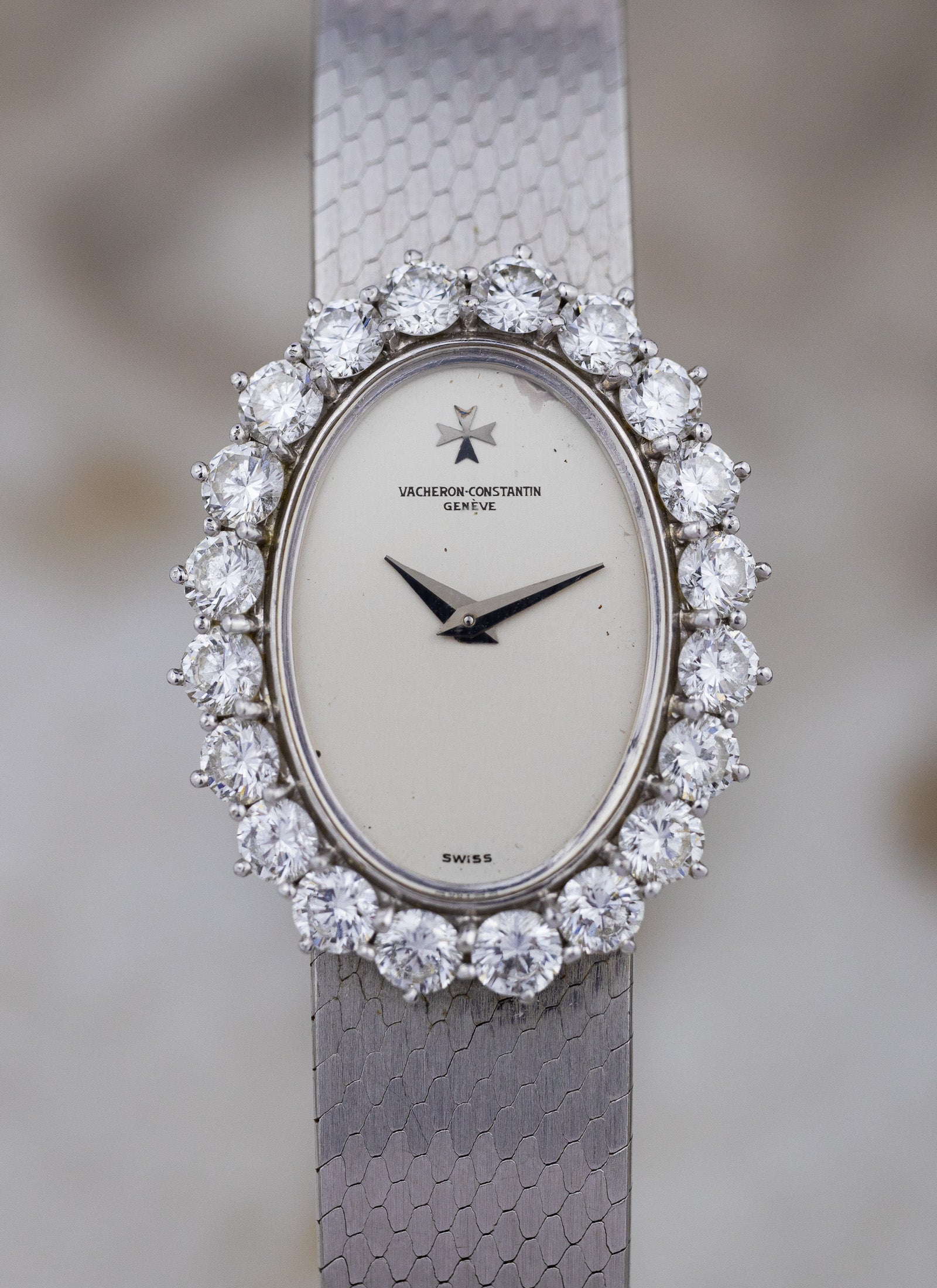 1977 18K WG Vacheron Constantin 18702 Big Diamond Bezel Full Set
