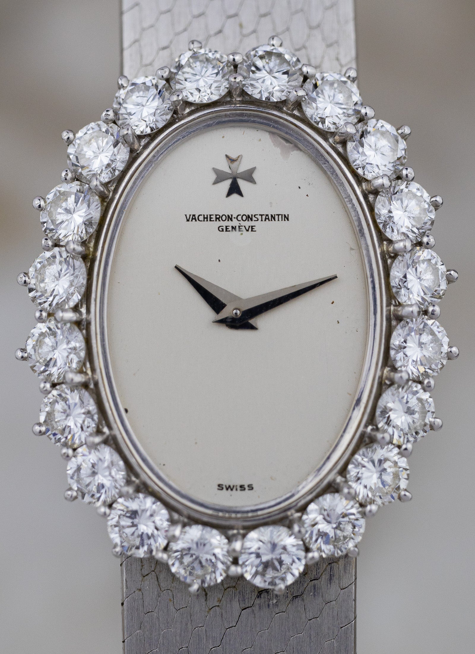 1977 18K WG Vacheron Constantin 18702 Big Diamond Bezel Full Set