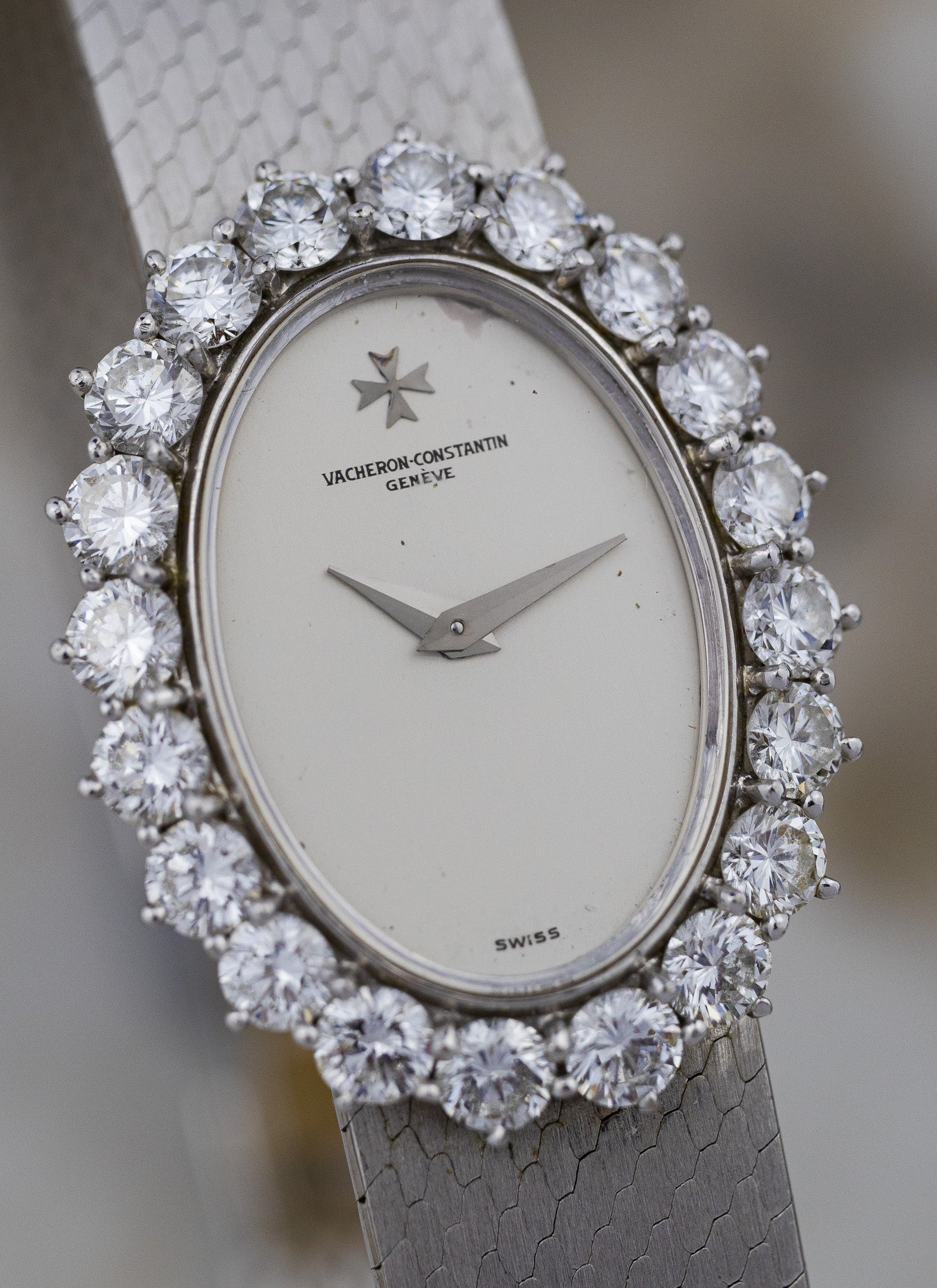 1977 18K WG Vacheron Constantin 18702 Big Diamond Bezel Full Set