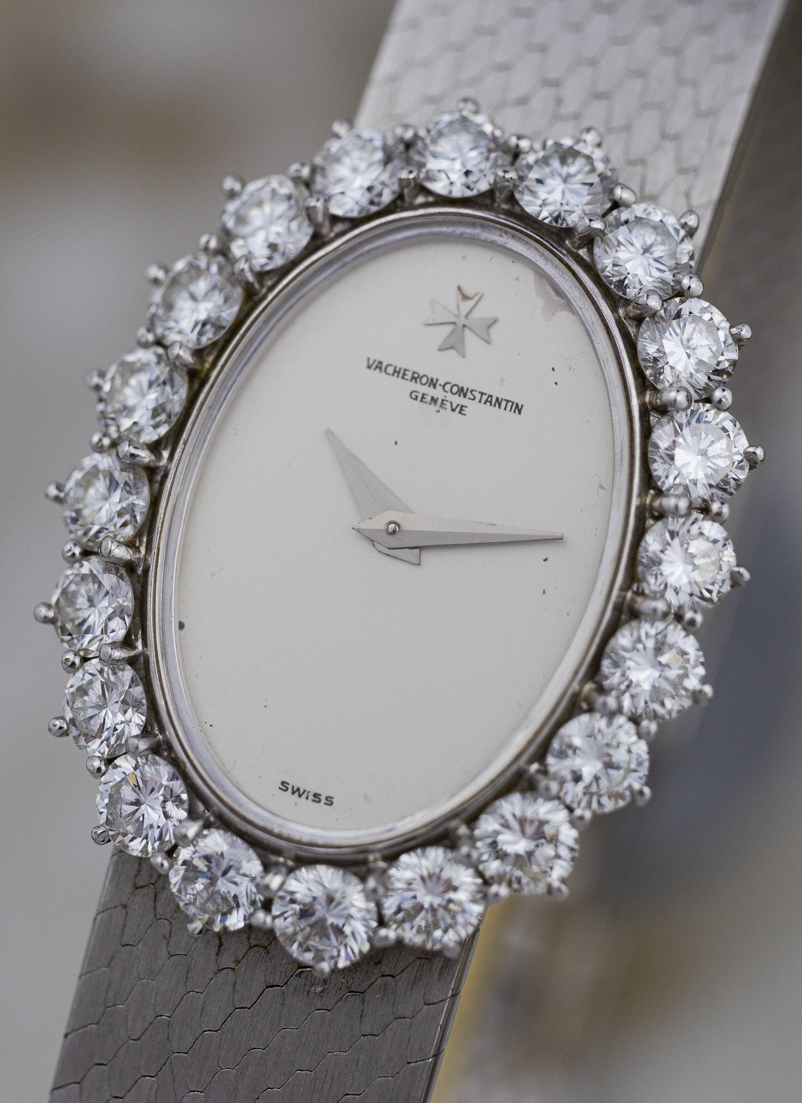 1977 18K WG Vacheron Constantin 18702 Big Diamond Bezel Full Set