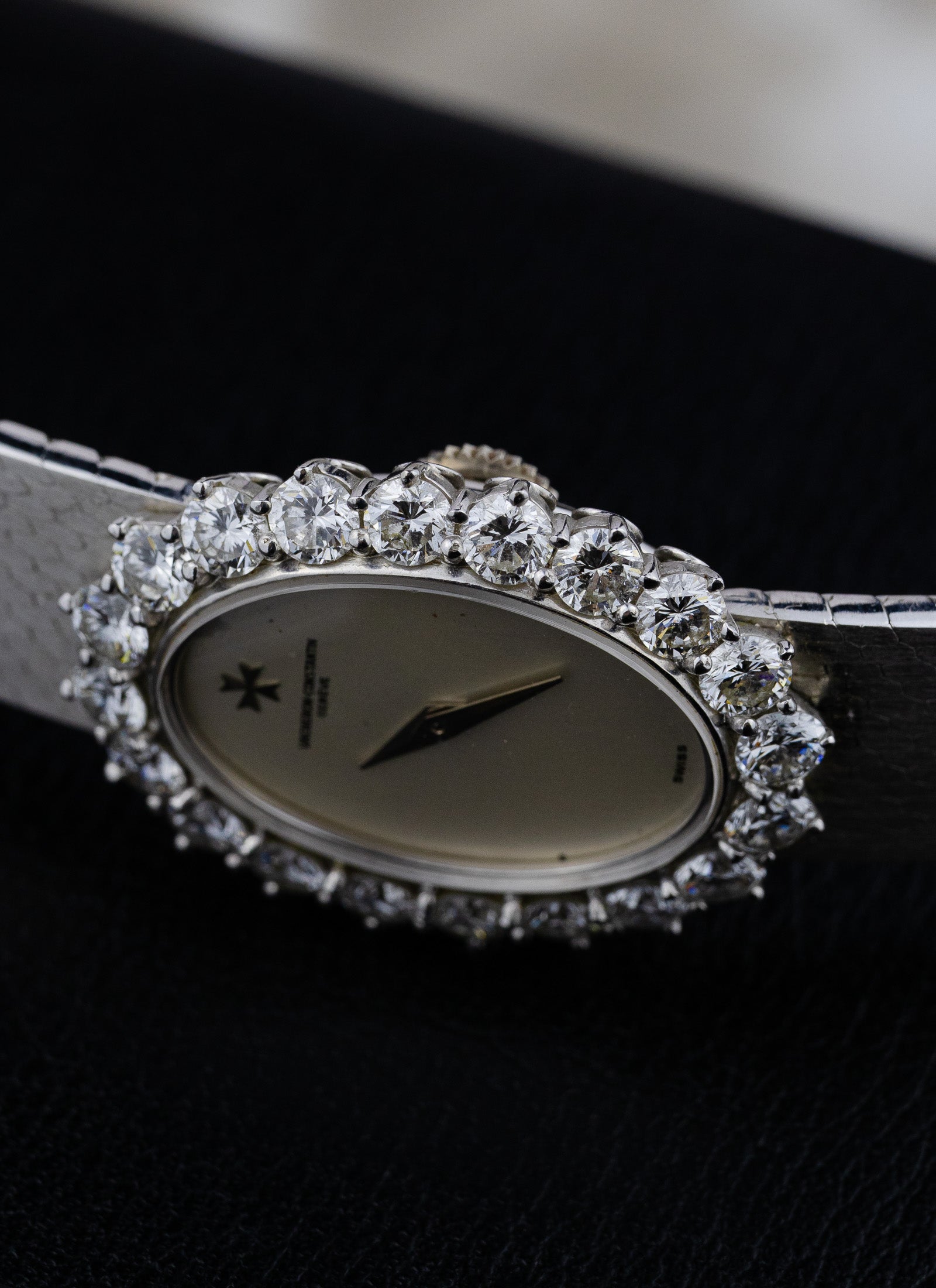 1977 18K WG Vacheron Constantin 18702 Big Diamond Bezel Full Set
