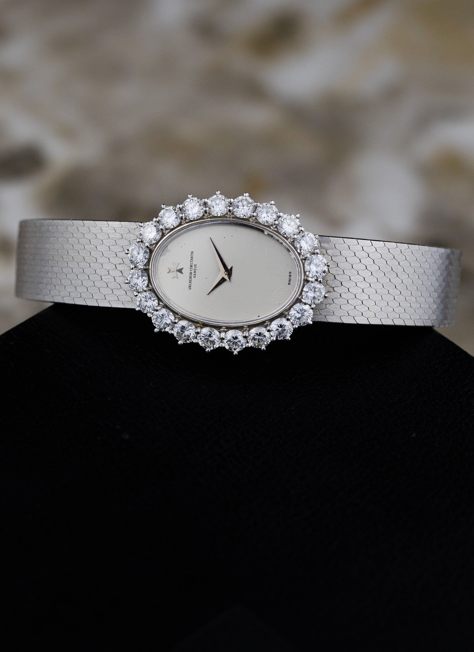 1977 18K WG Vacheron Constantin 18702 Big Diamond Bezel Full Set