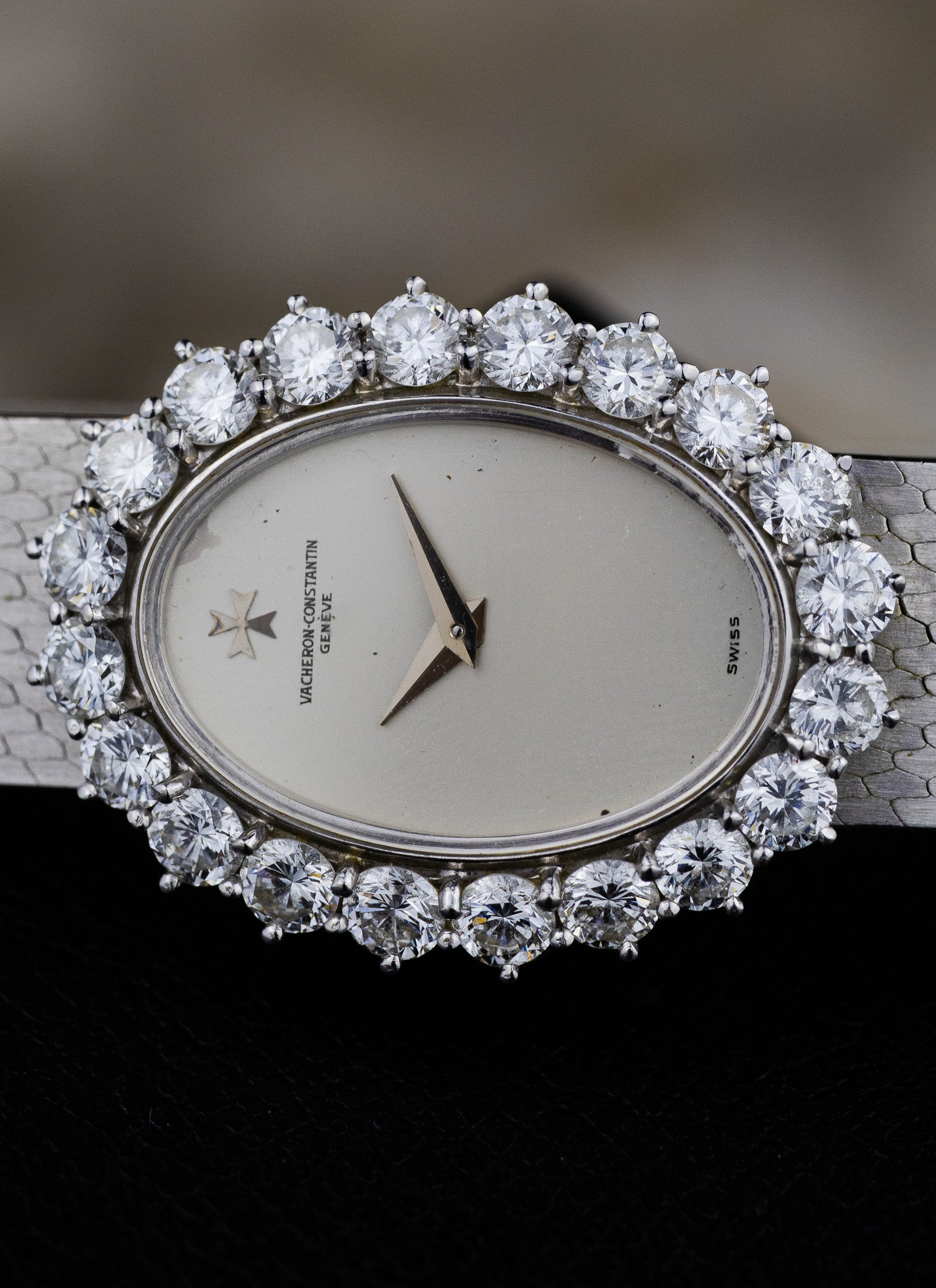 1977 18K WG Vacheron Constantin 18702 Big Diamond Bezel Full Set
