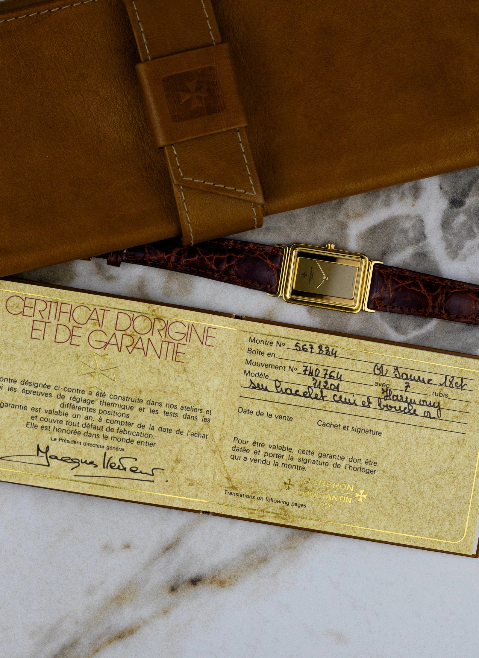 1980s 18K Vacheron Constantin Harmony 71201 Full Set